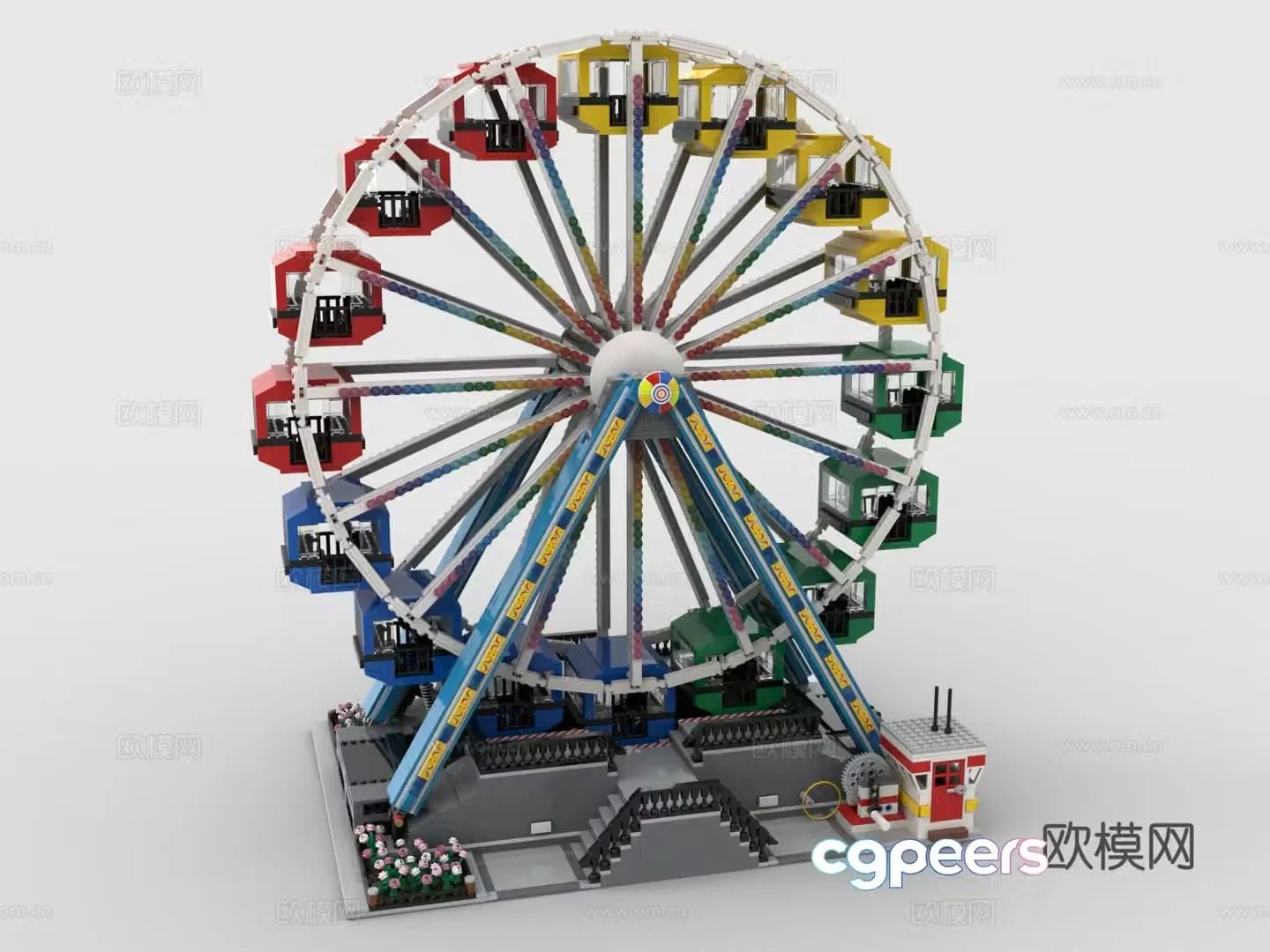 Lego LEGO toys building blocks playground ferris wheel 3d model
