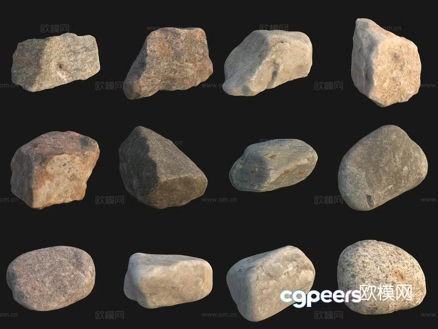 Rock big stone 3d model