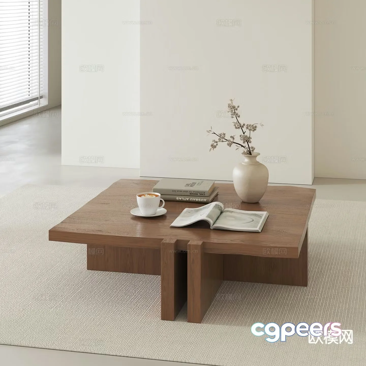 Medieval style coffee table 3D model