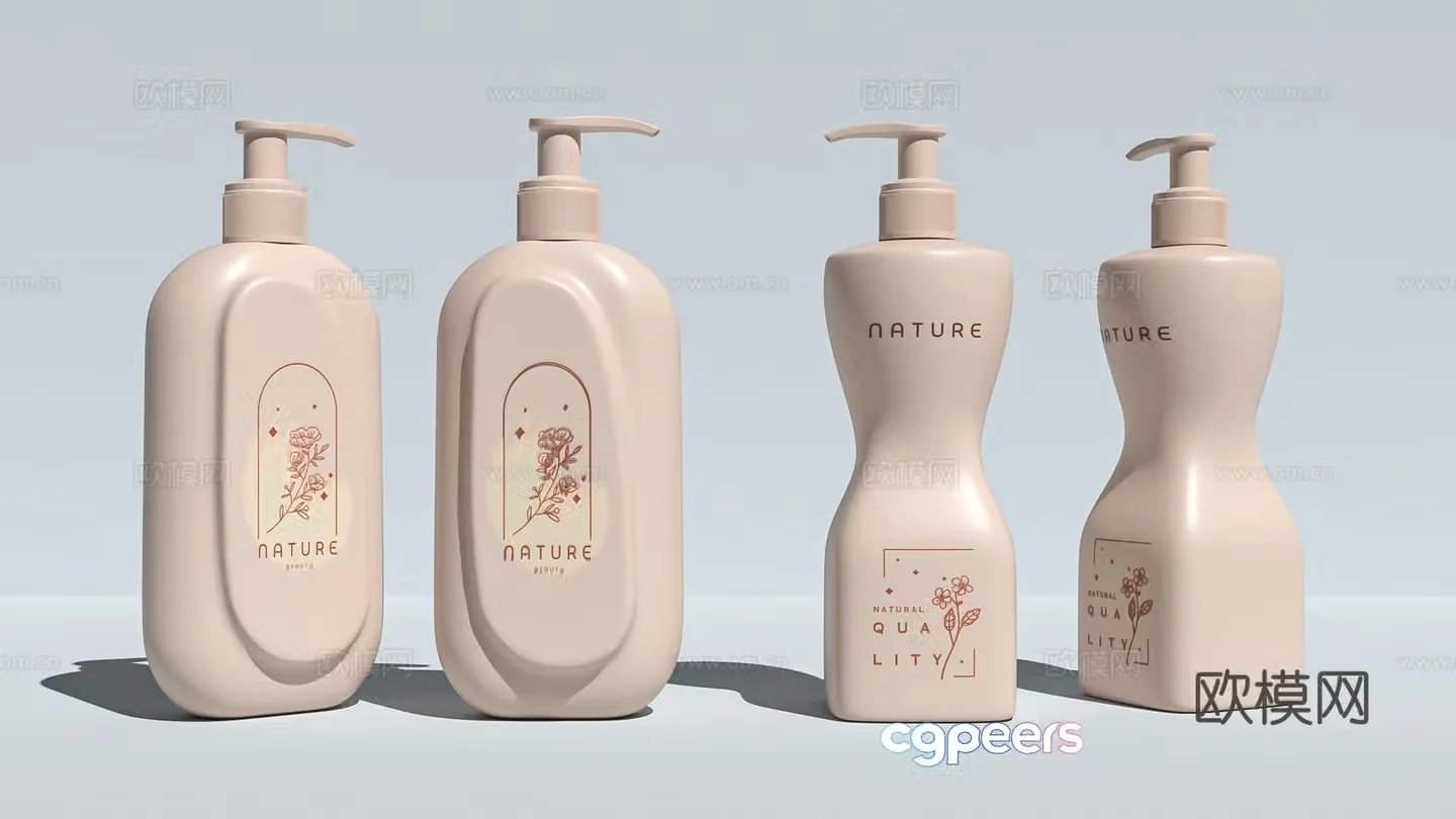 Daily necessities Daily necessities Toilet care products Body lotion Shampoo Conditioner Care Liquid 3D Model