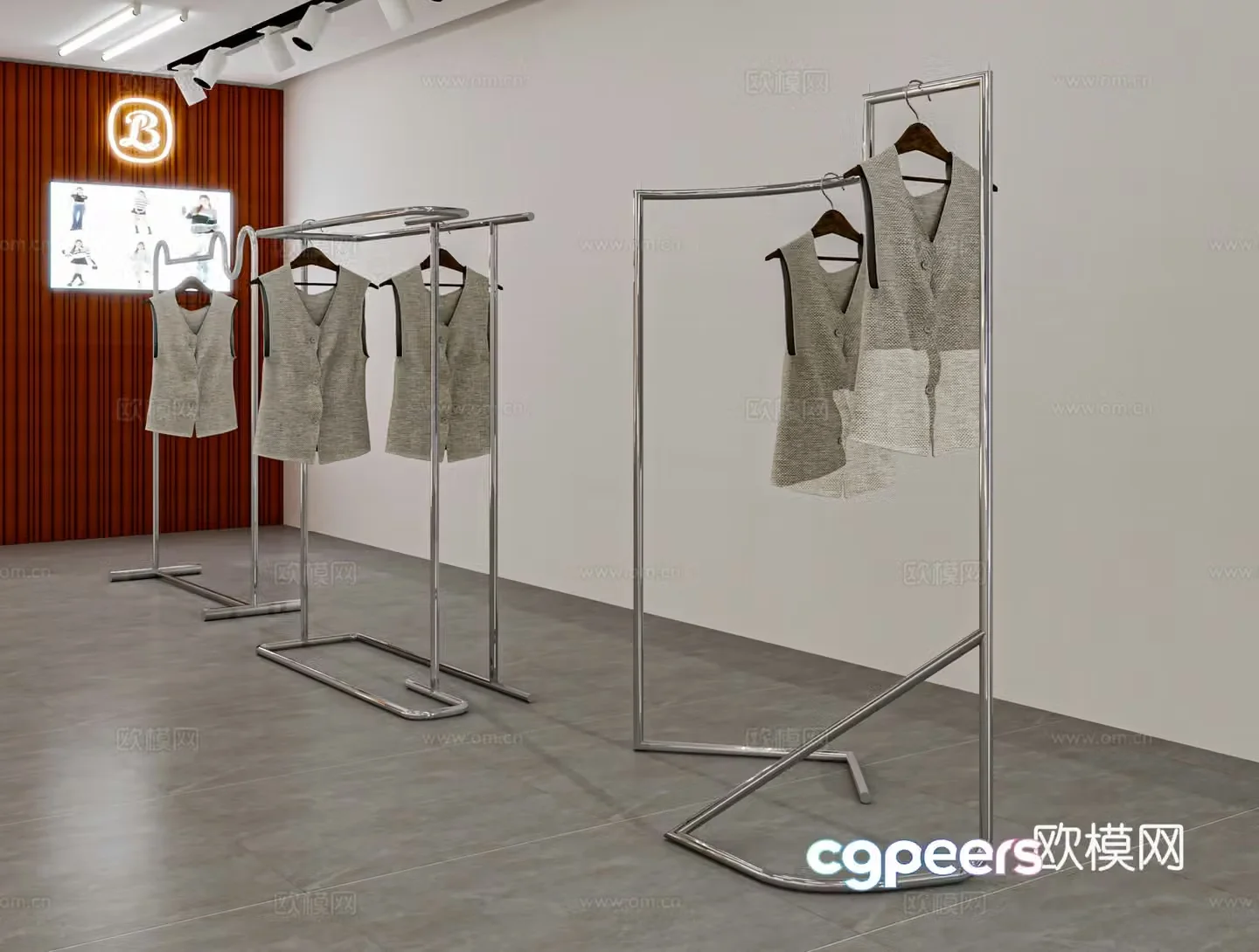 Clothing store 3d model
