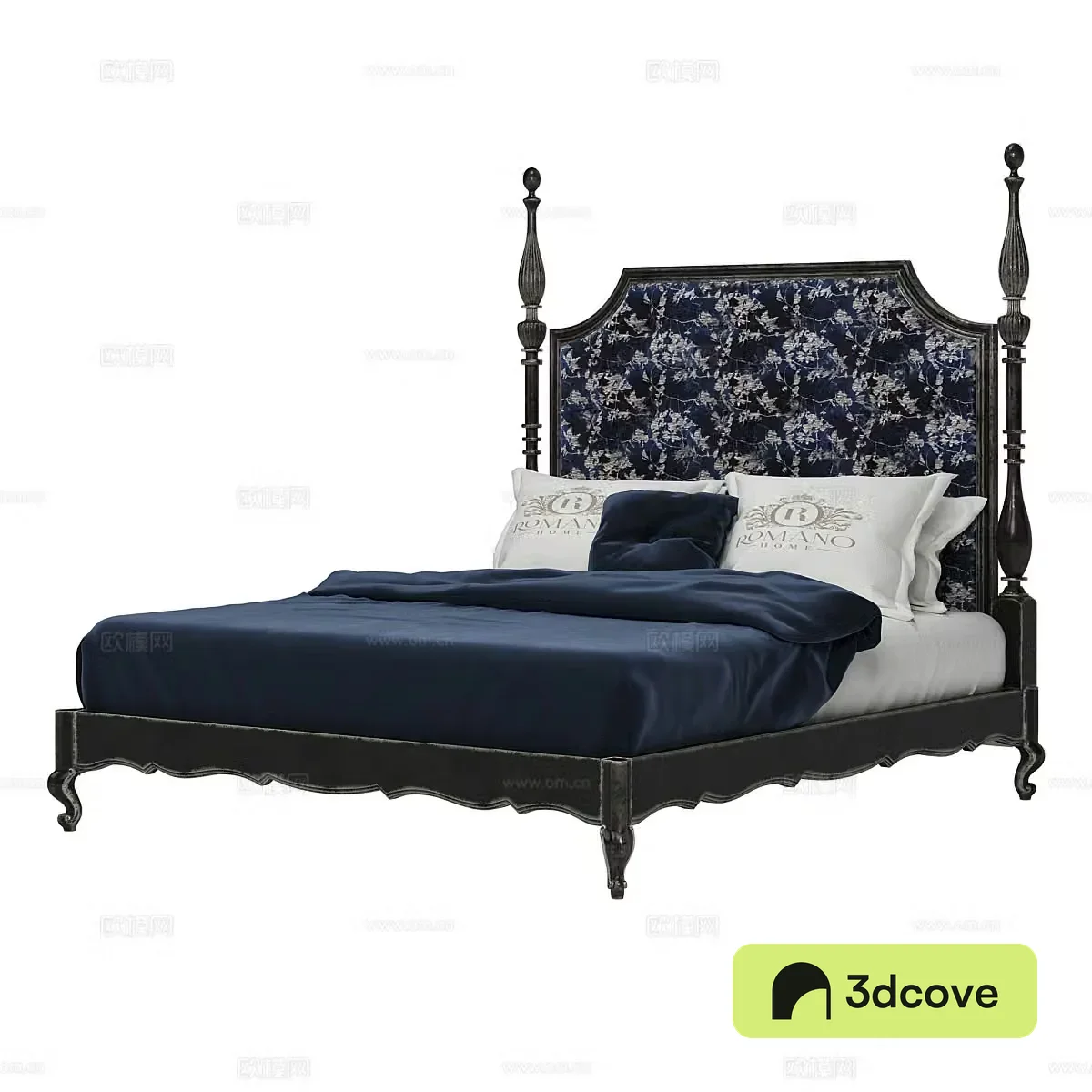 American simple double bed Simple bed Bedroom bed Single bed