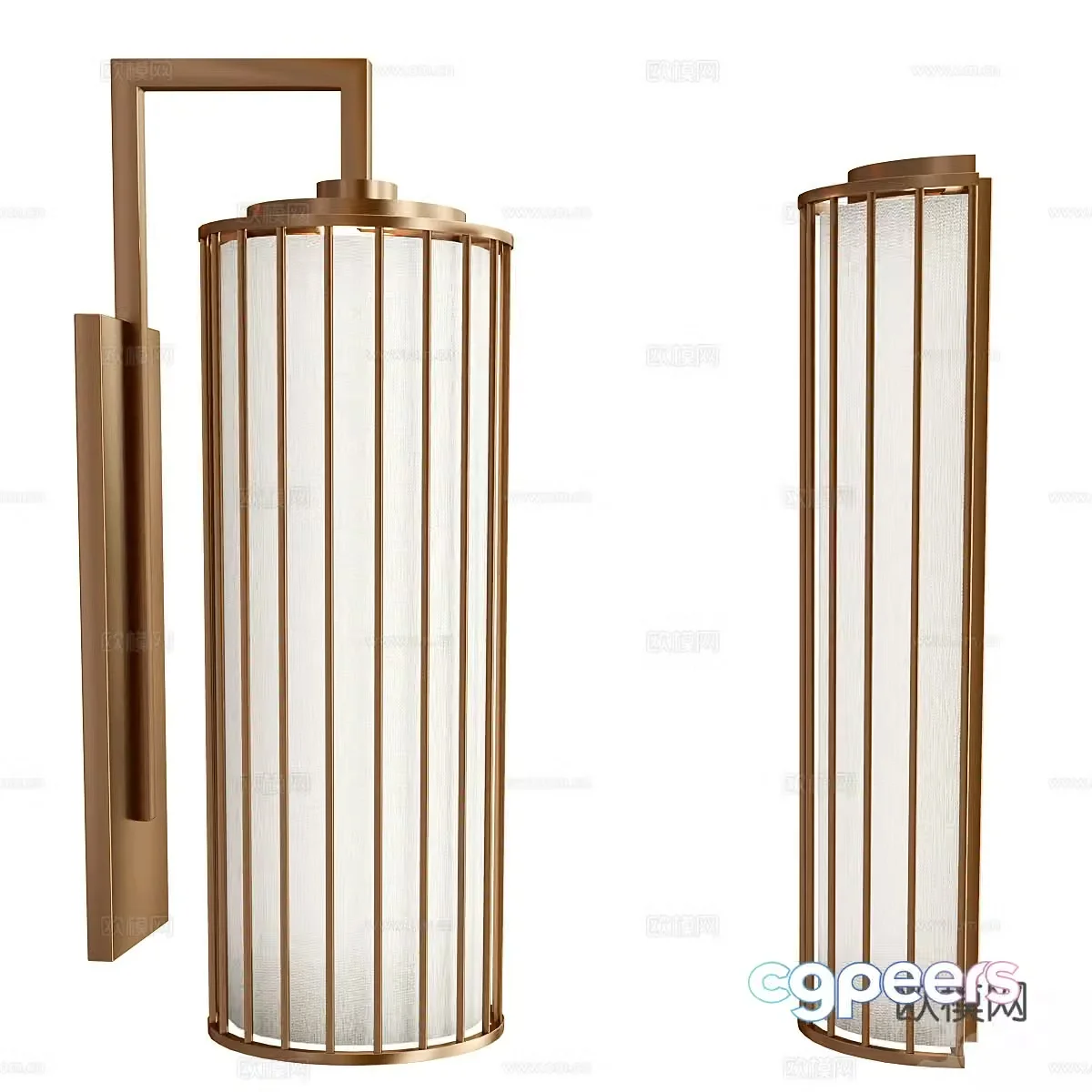 New Chinese metal wall lamp 3D model