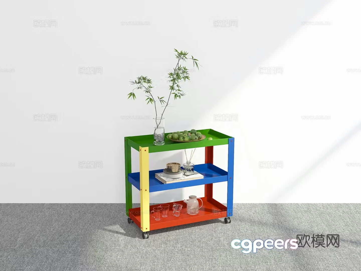 Modern trolley 3d model