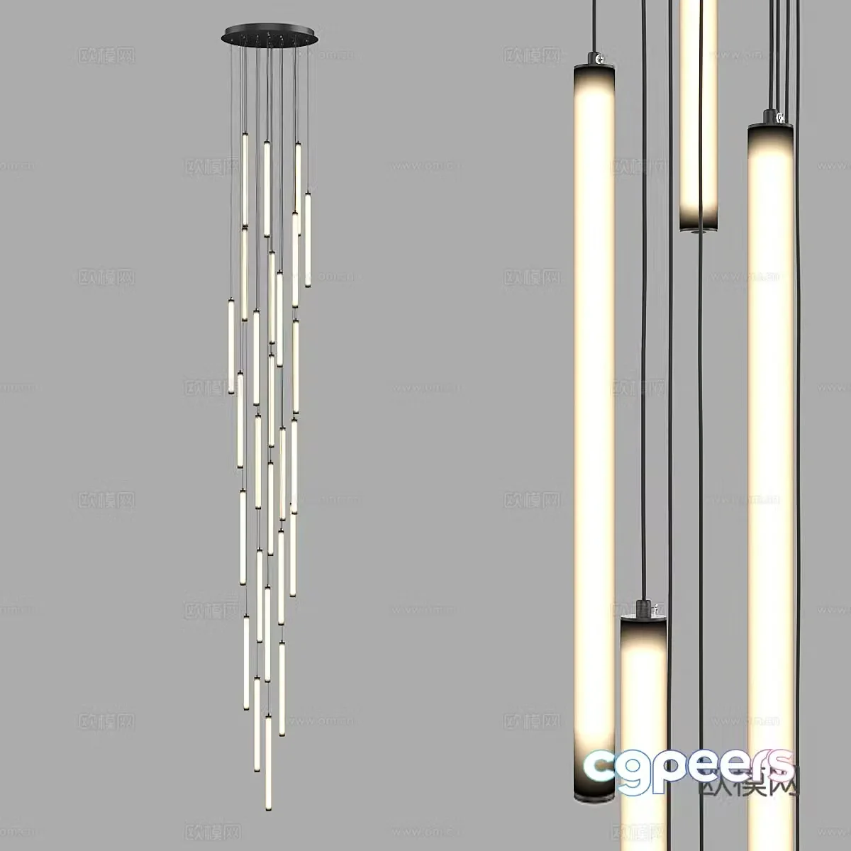 Modern simple chandelier chandelier simple chandelier dining chandelier living room chandelier 3d model