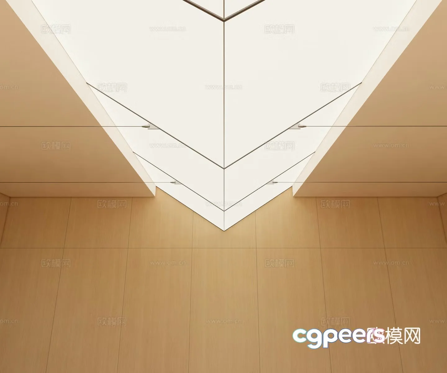 Modern style ceiling lamp film suspended ceiling 3d model