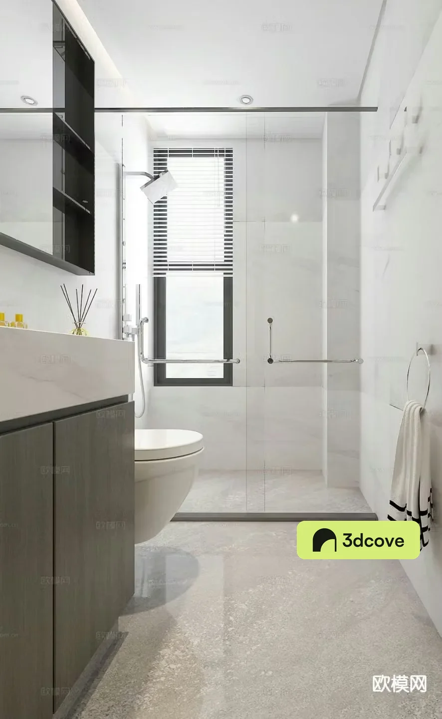 Modern minimalist bathroom