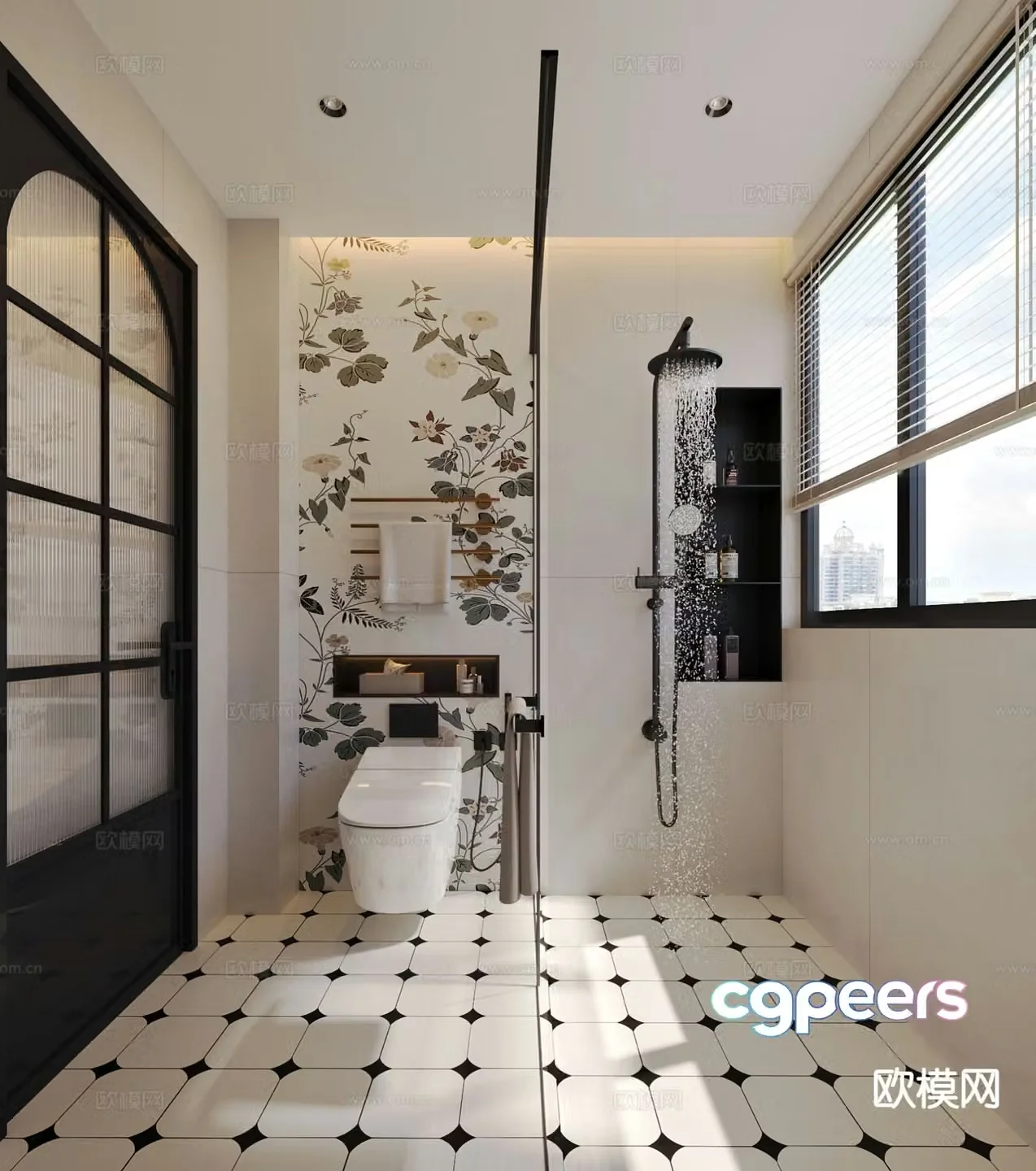 French toilet bathroom toilet 3d model