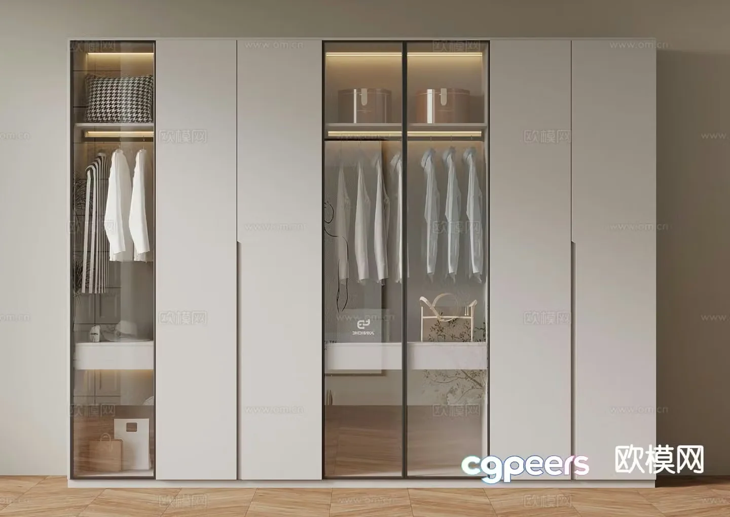 modern wardrobe wardrobe 3d model