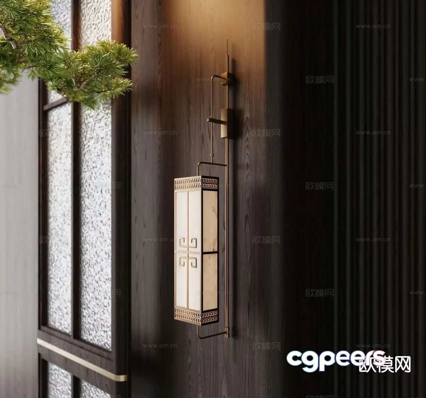 New Chinese style wall lamp 3d model