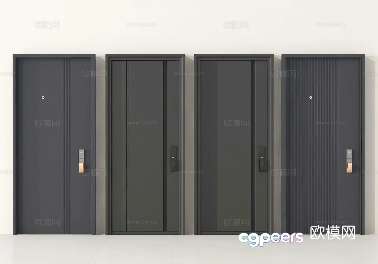 Security door entry door entry door 3d model