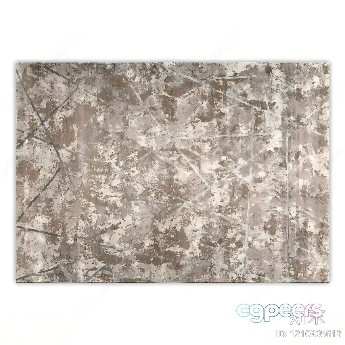A Brown And White Abstract Painting 3D Model – 17460 – VRAY Render