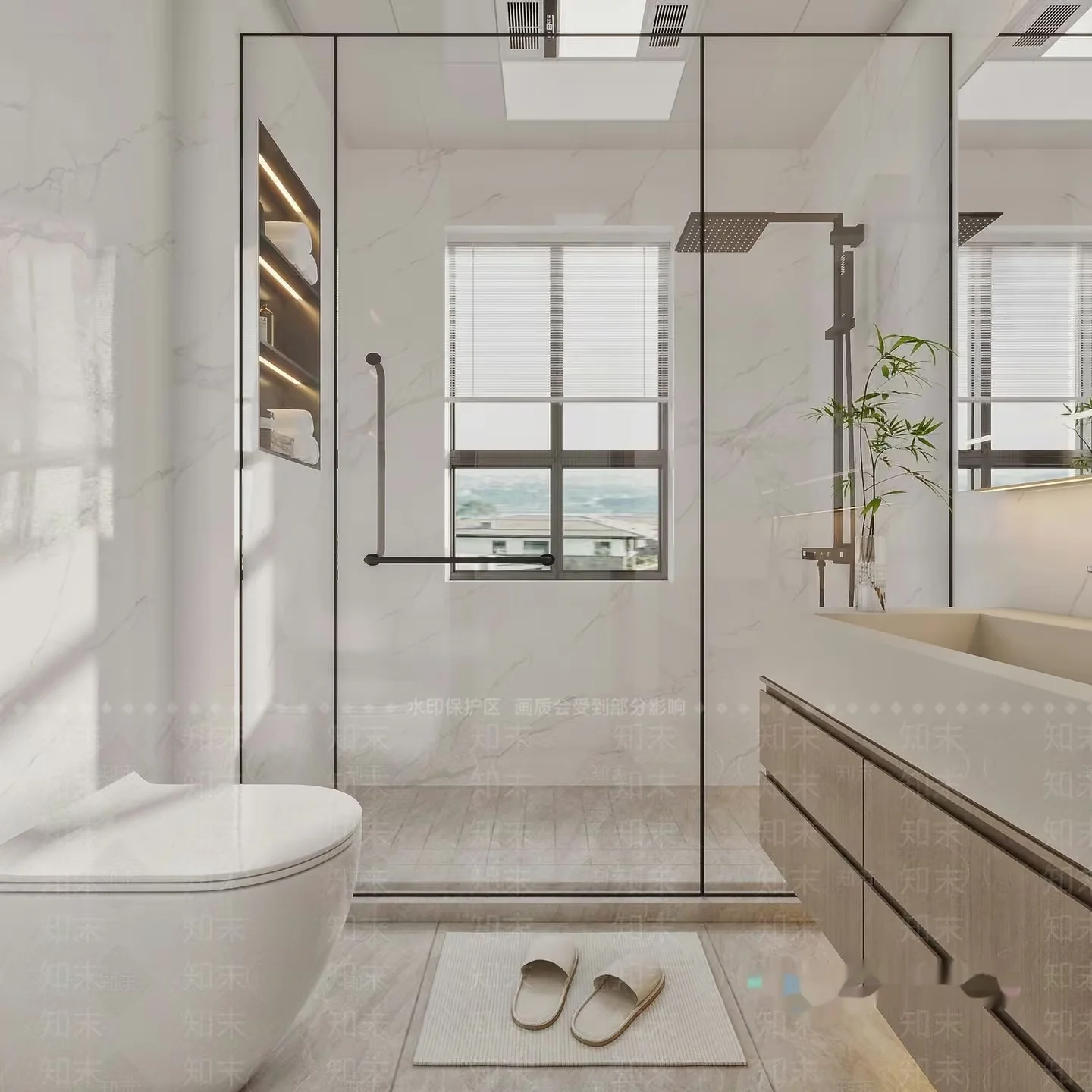 Modern Minimalist Bathroom 3D Model – 903 – VRAY Render
