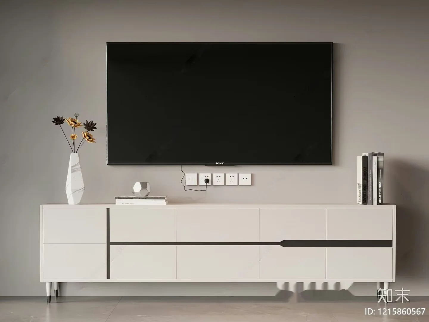 Modern Living Room 3D Model – 11618 – VRAY Render