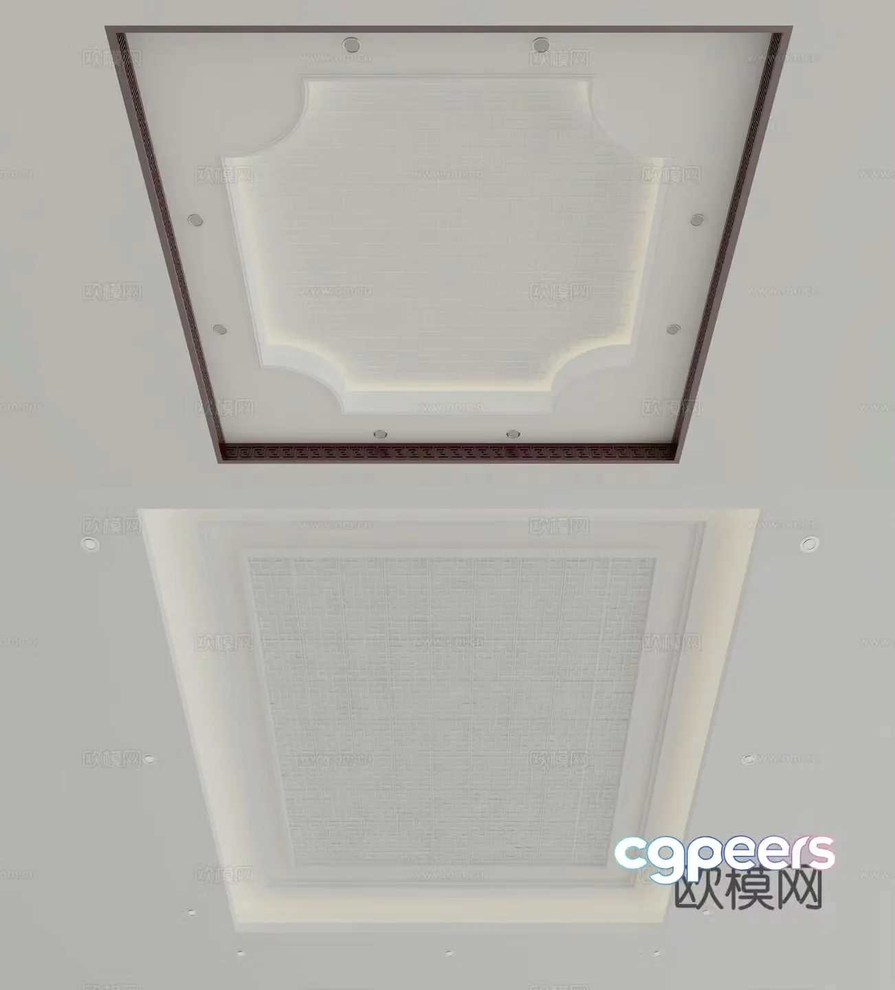 New Chinese style ceiling 3D model
