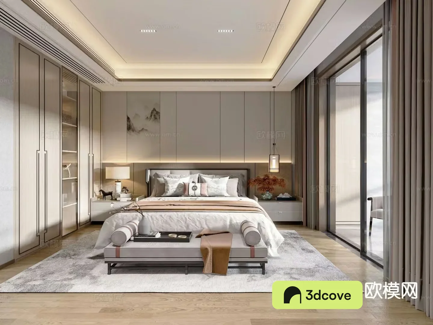 New Chinese style bedroom master bedroom