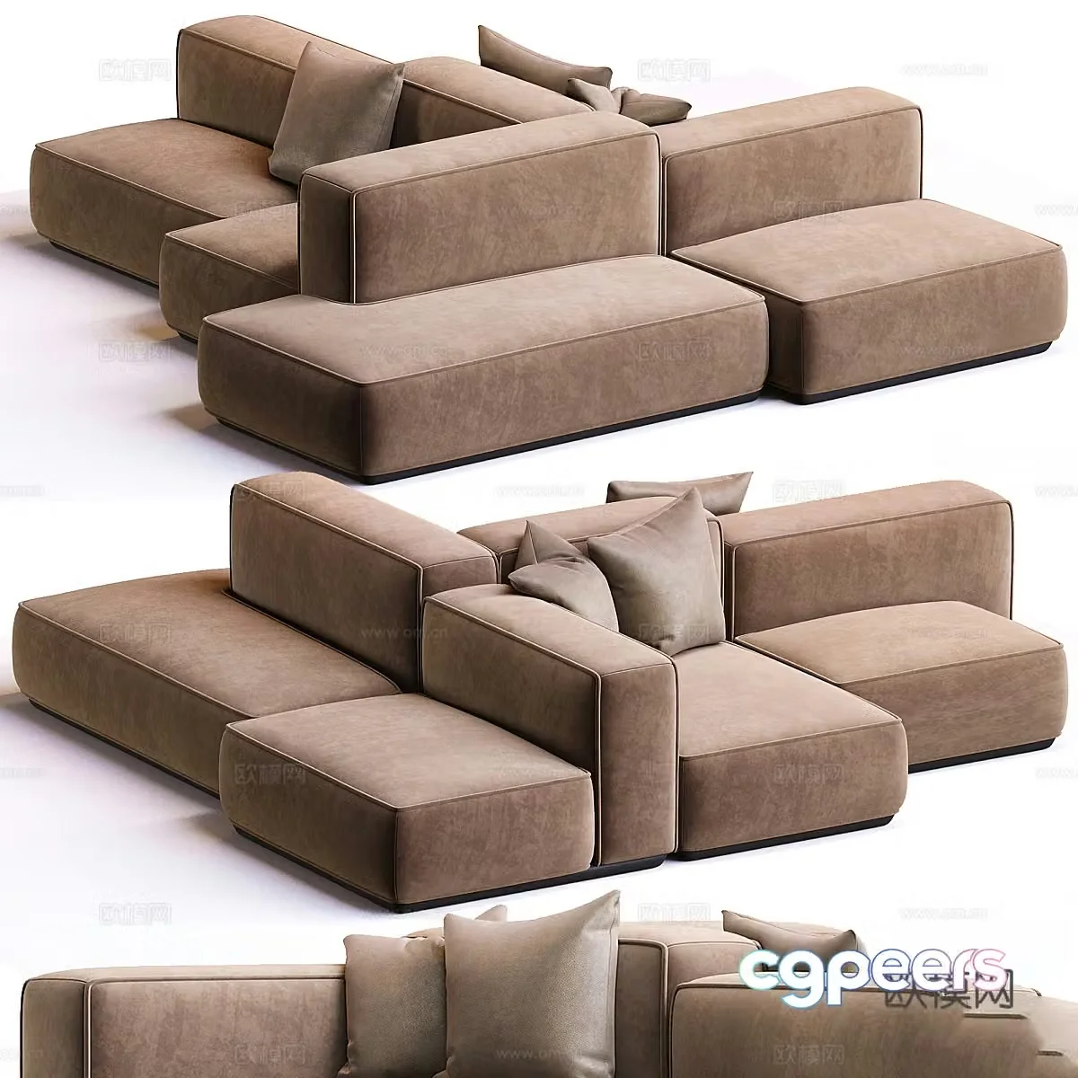 Modern Italian combination sofa 3D model