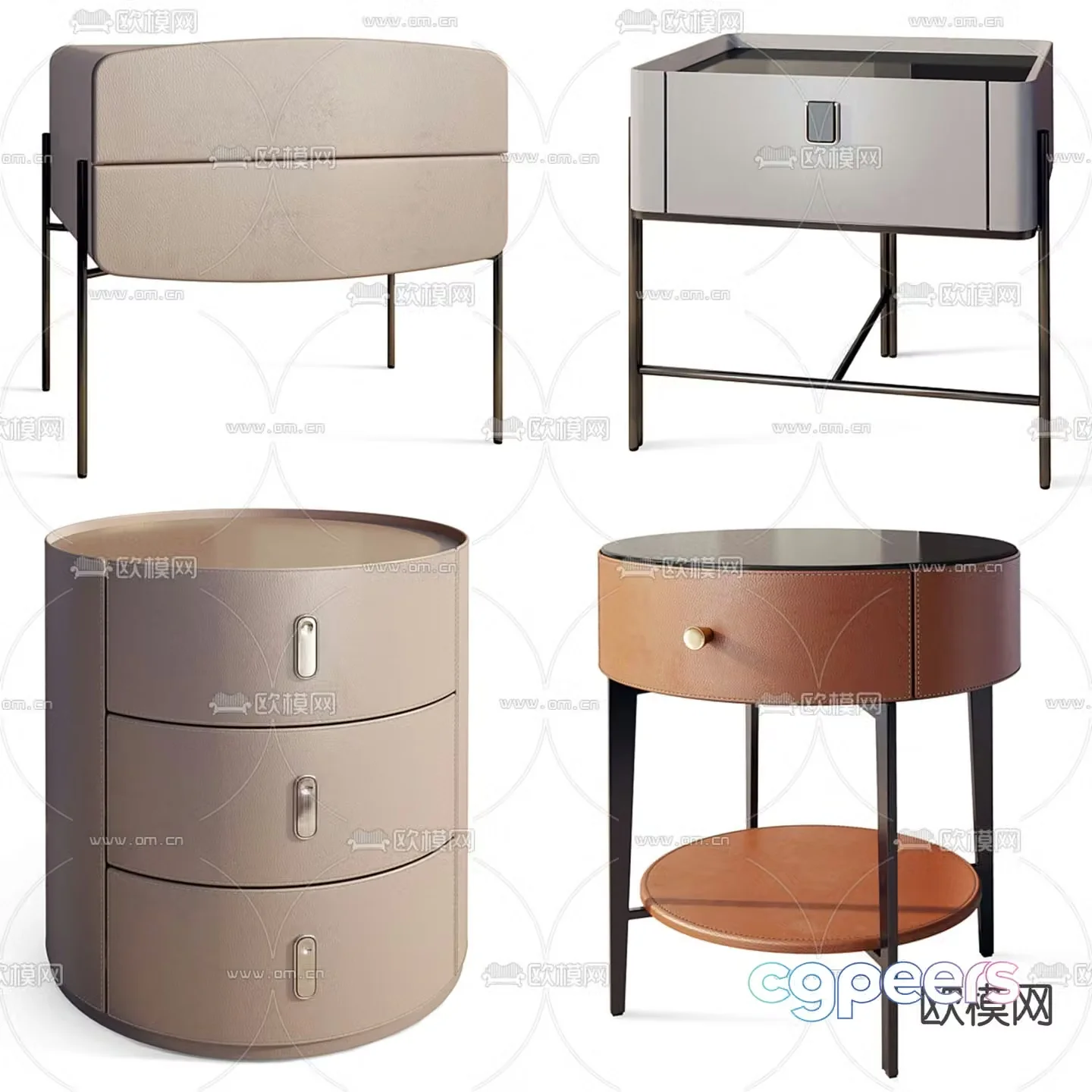 Modern bedside table 3d model
