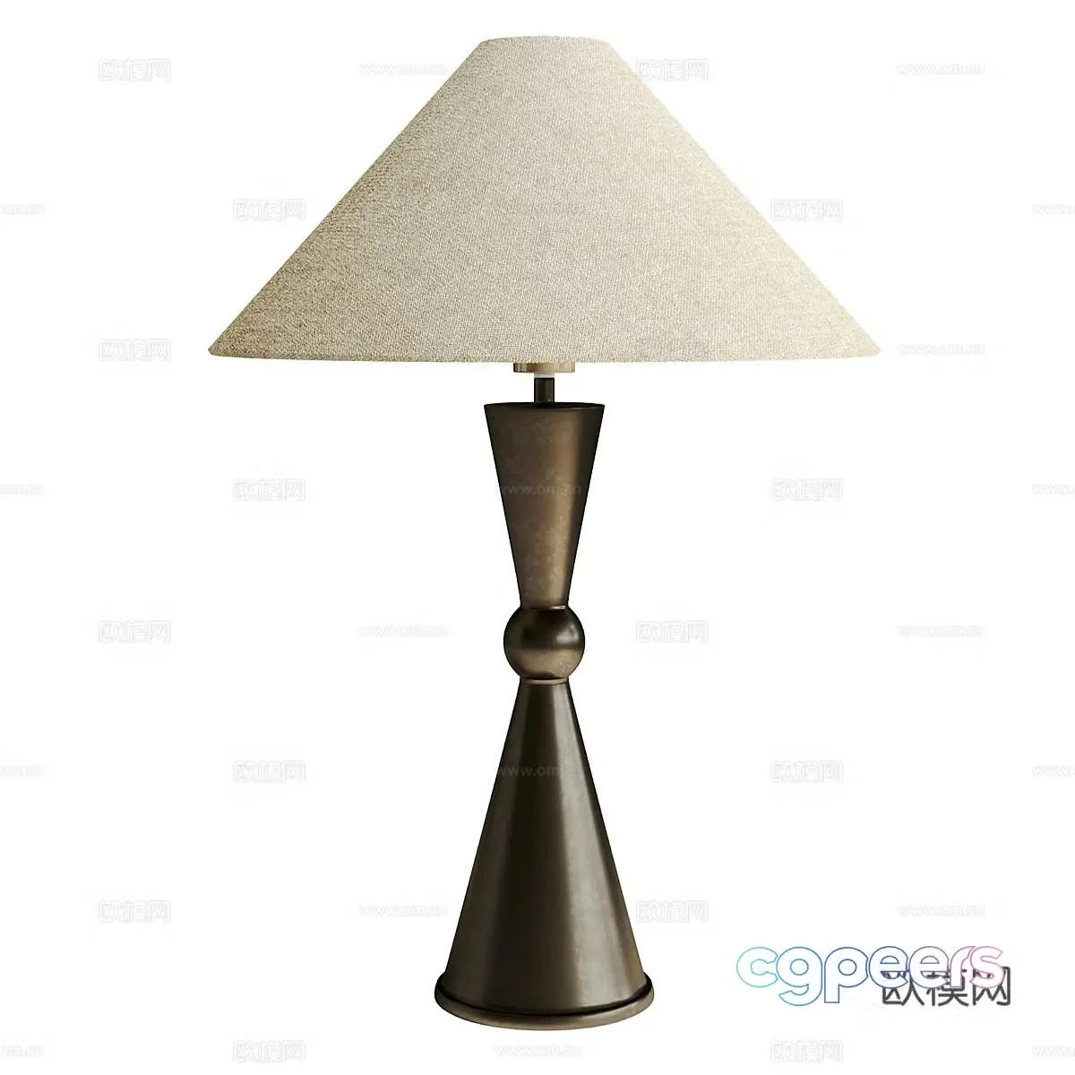 3D model of medieval style decorative desk lamp