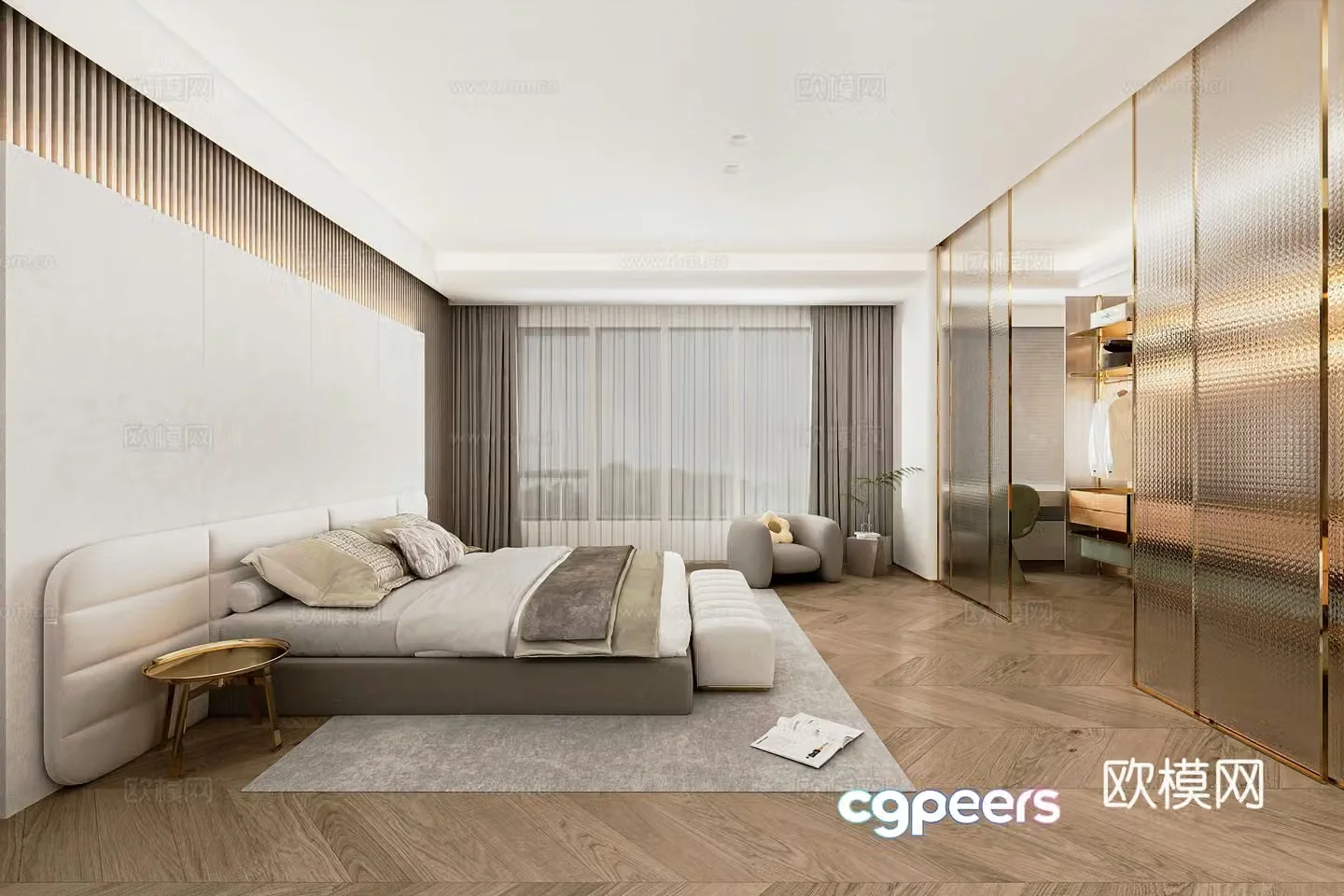 Modern bedroom 3d model