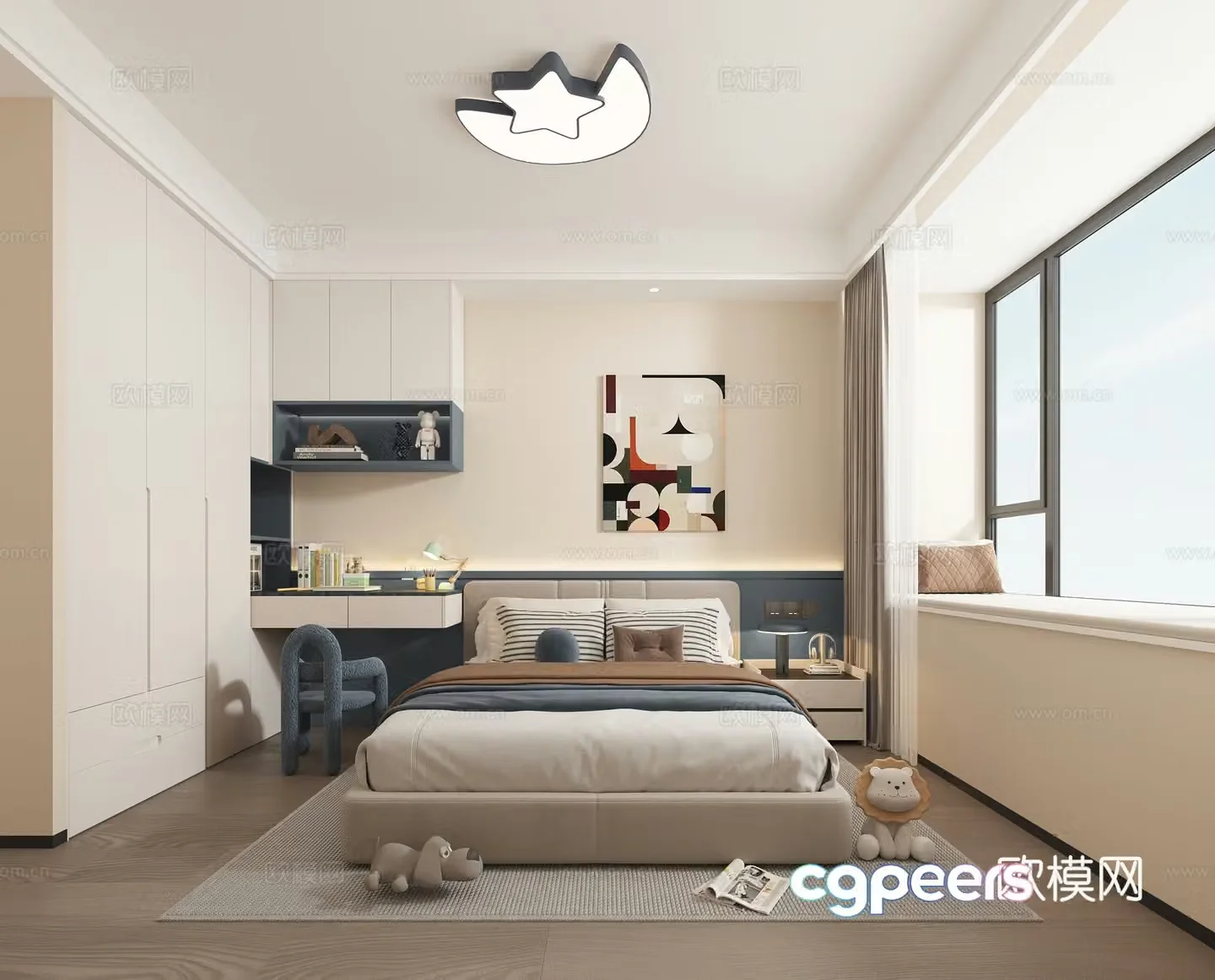 Modern children’s room 3d model