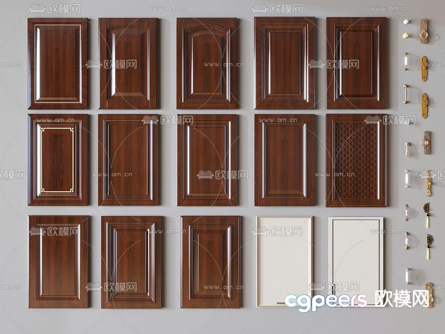 New Chinese door panel cabinet door panel 3d model