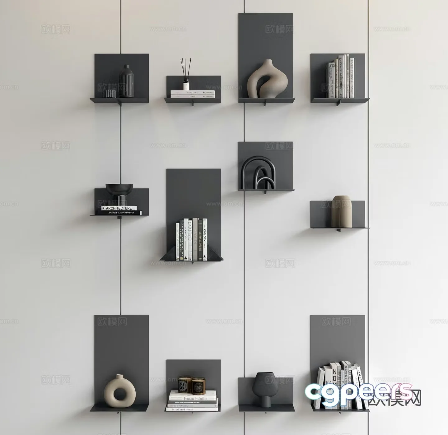 Jewelry ornaments Ceramic ornaments Book ornaments Metal ornaments 3D model