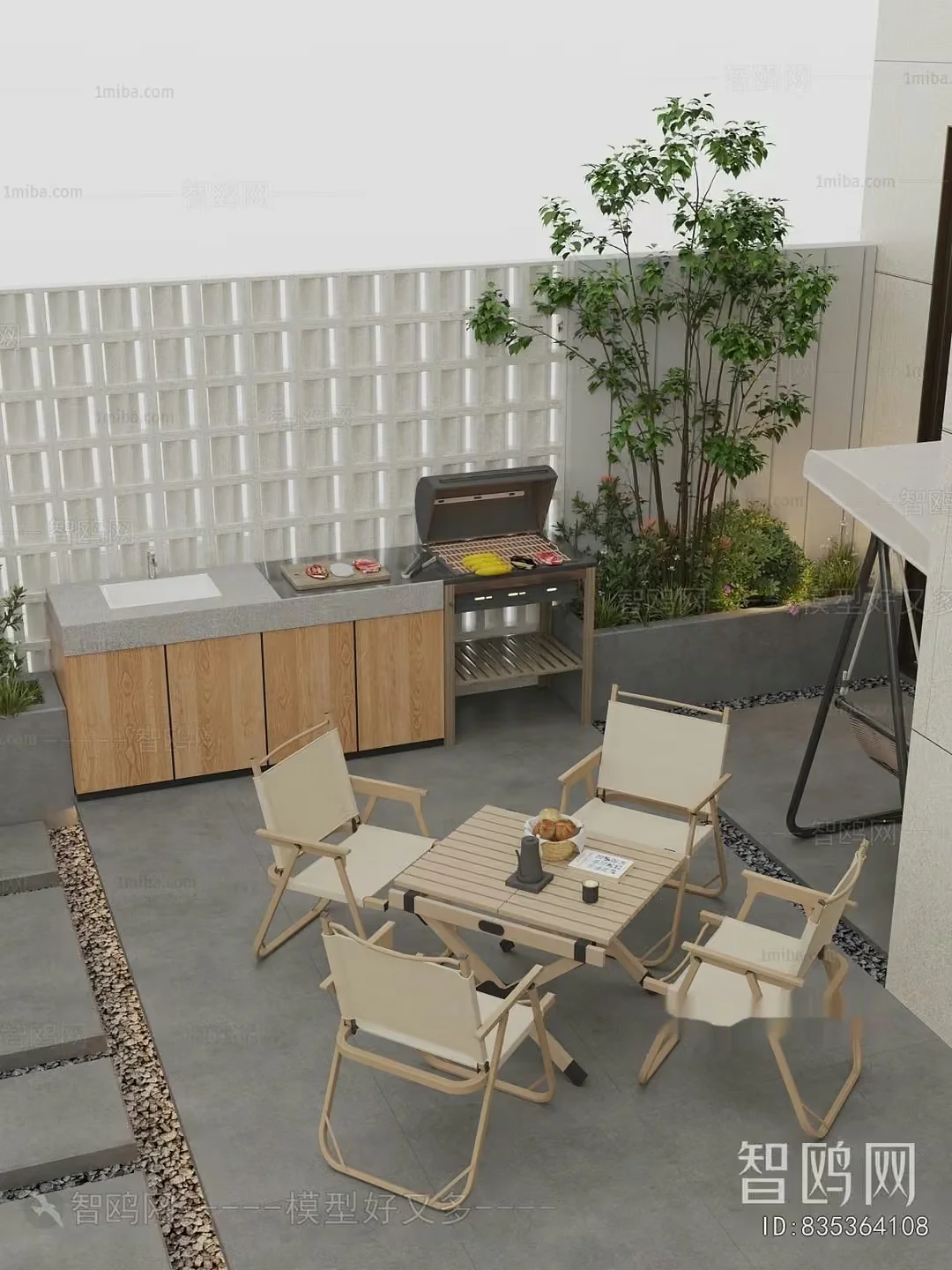 Outdoor Patio Furniture 3D Model – 19391 – VRAY Render