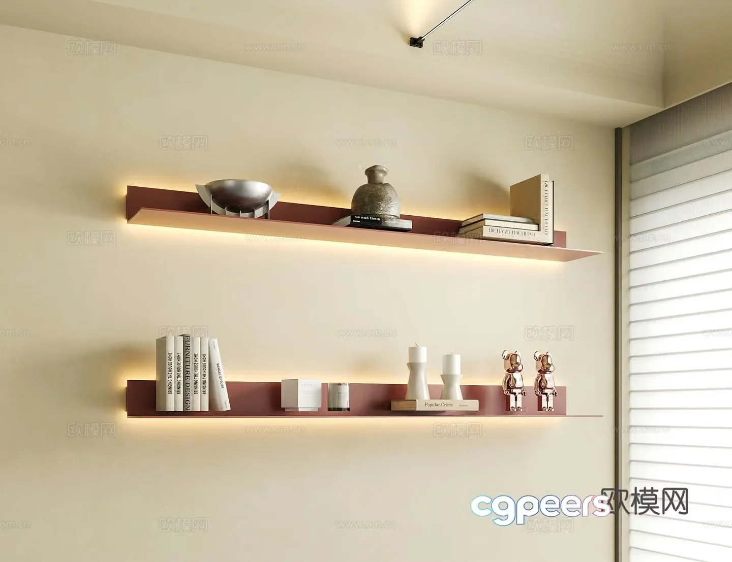Modern shelf 3D model