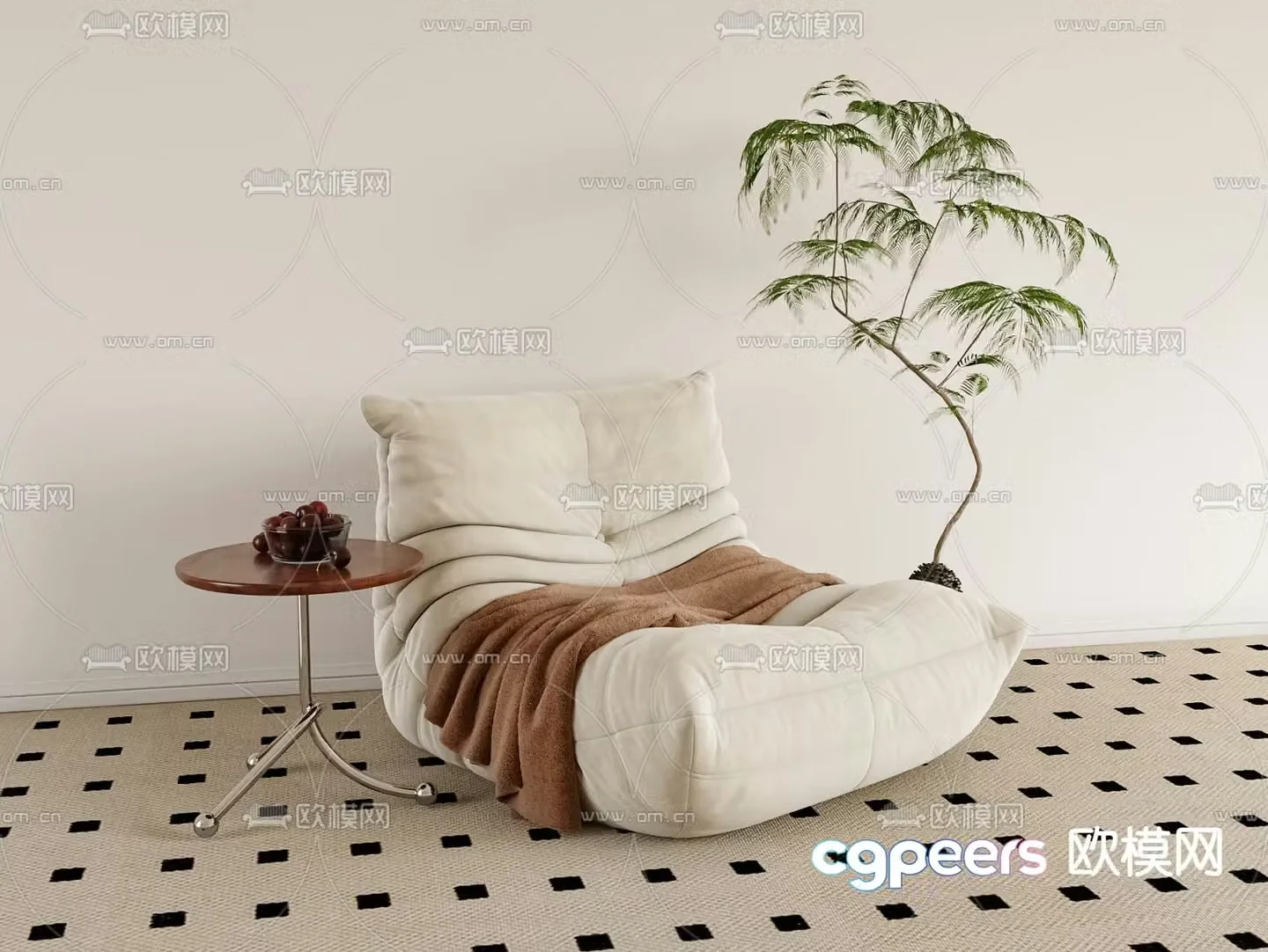 Caterpillar sofa beanbag sofa 3d model