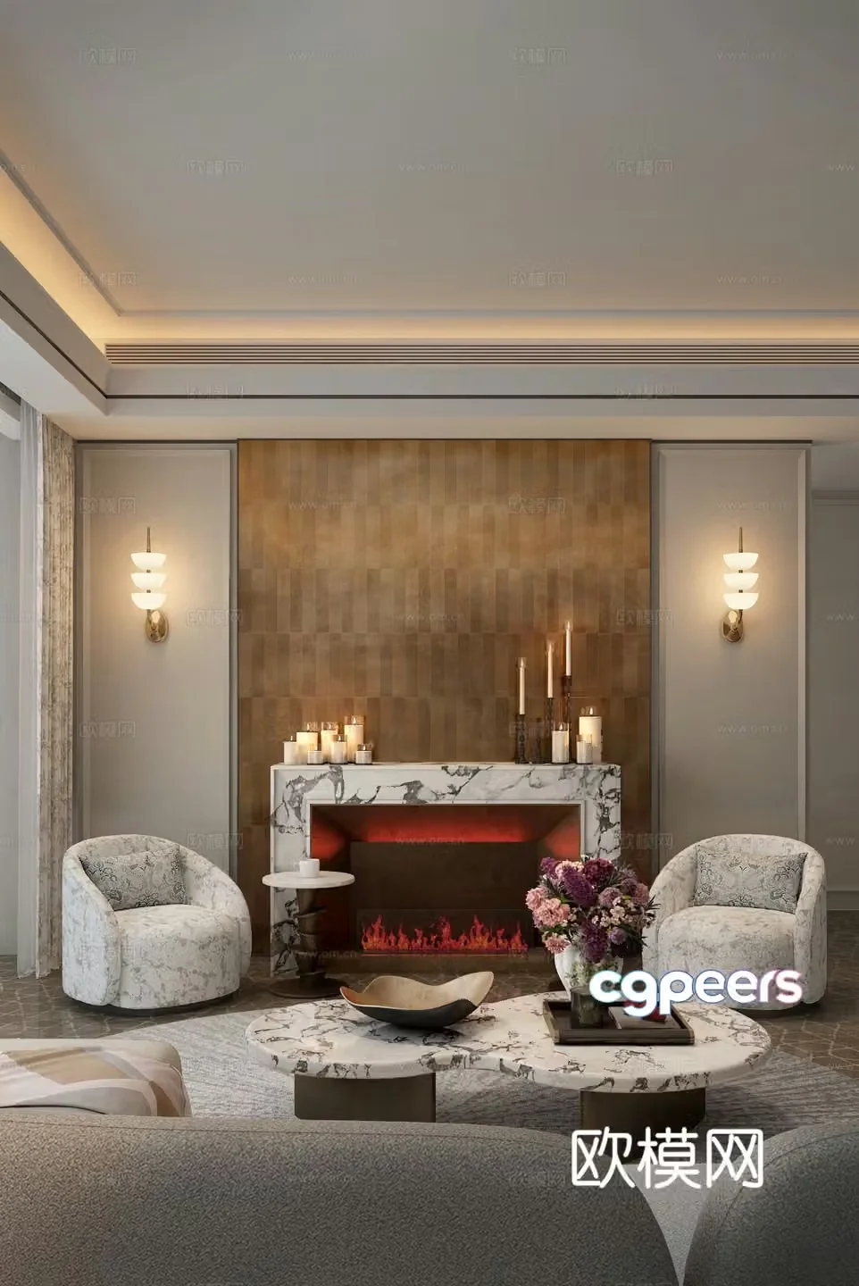 Feishi Design | Simple European Living Room