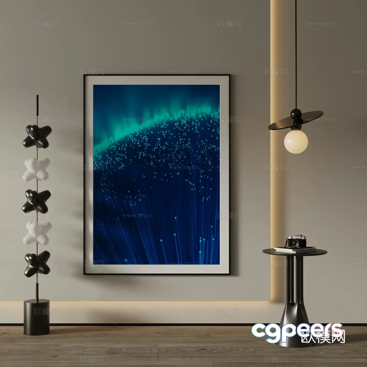 Modern Art Painting Decorative Painting 3D Model