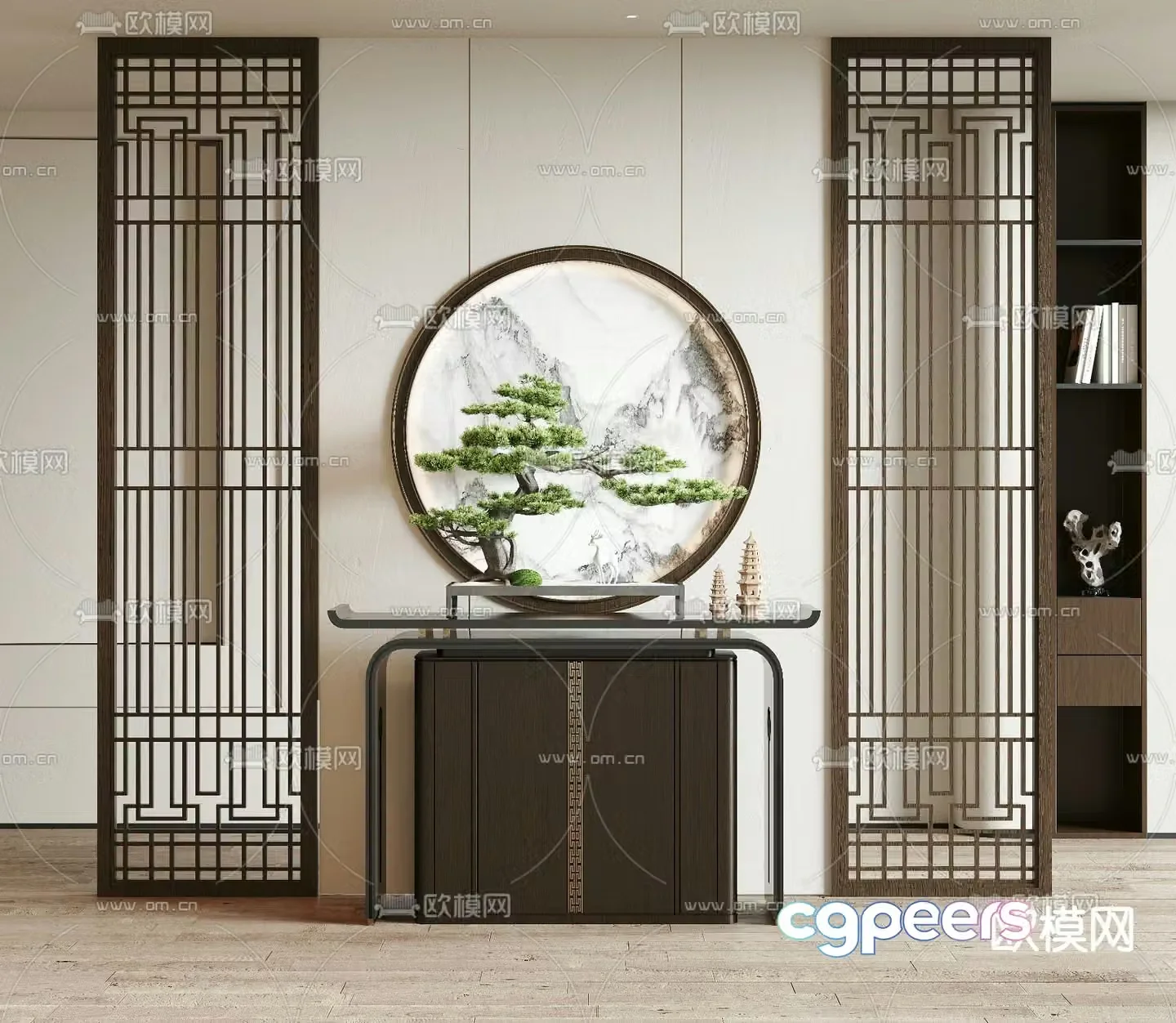 New Chinese style Duanjingdai 3D model
