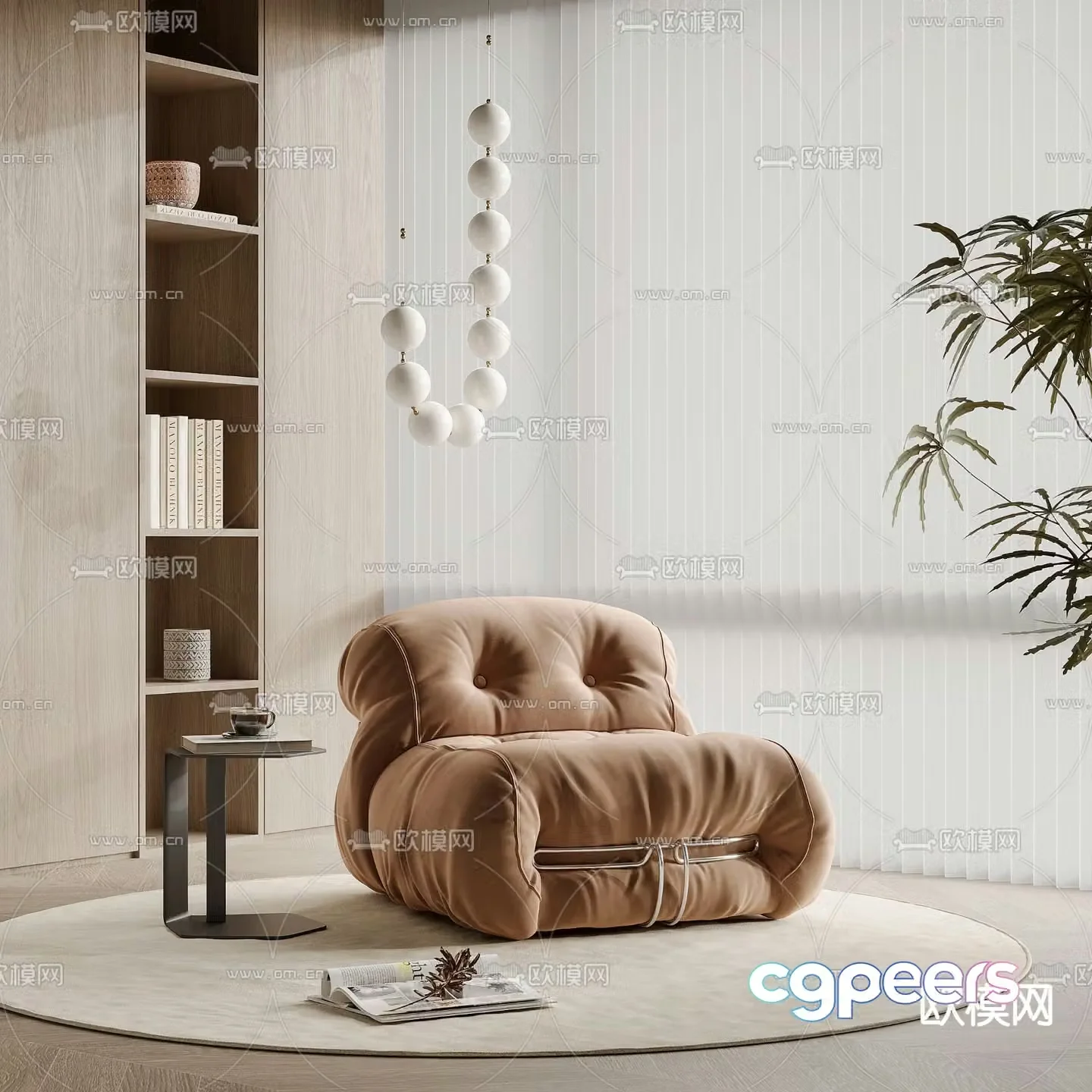 Beanbag single sofa 3d model