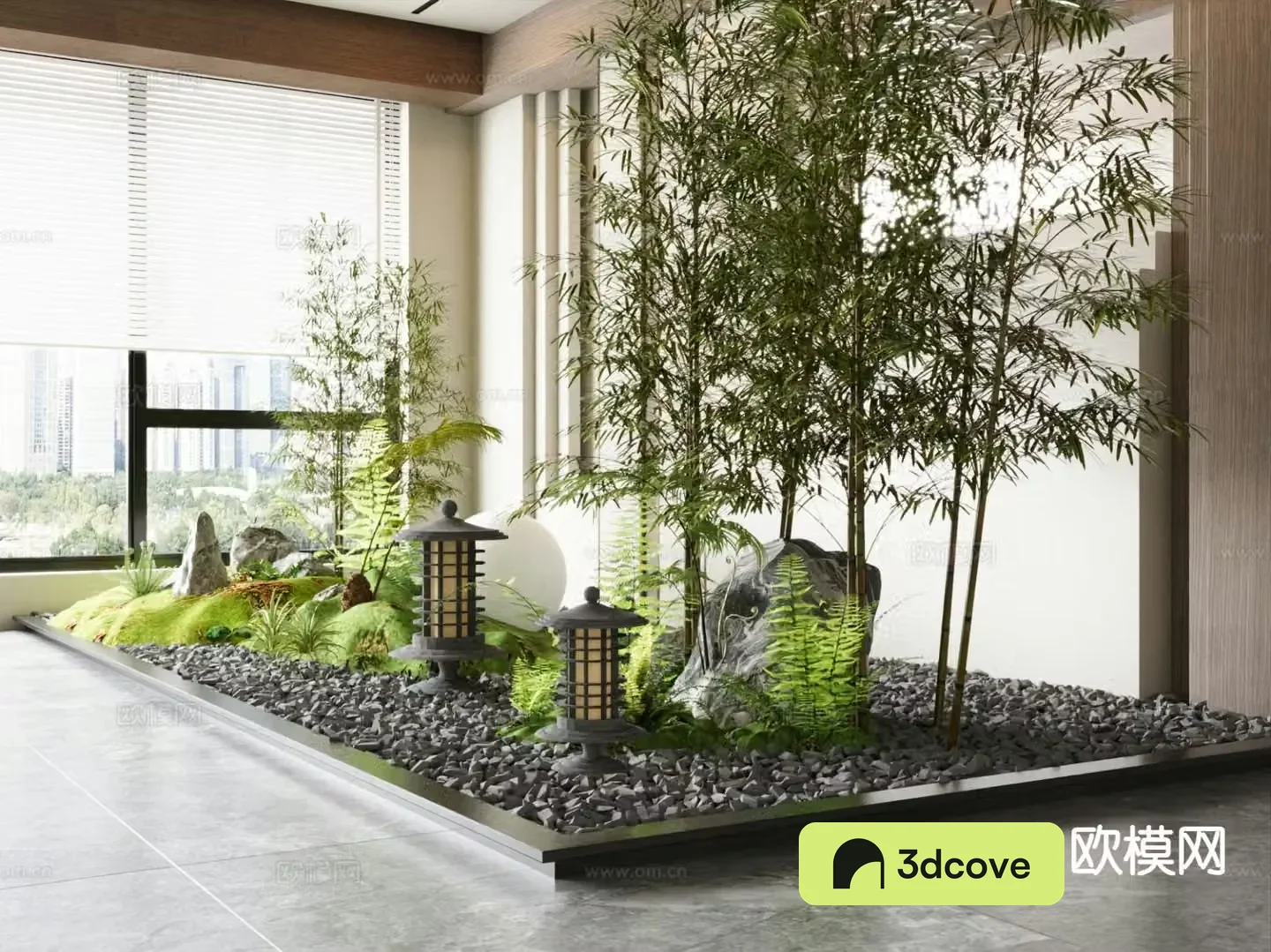 Indoor landscape plant landscaping