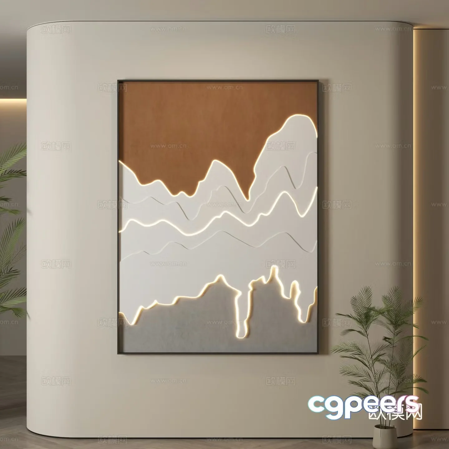 Modern decorative paintings Decorative paintings Modern hanging paintings Hanging paintings Simple hanging paintings 3D model