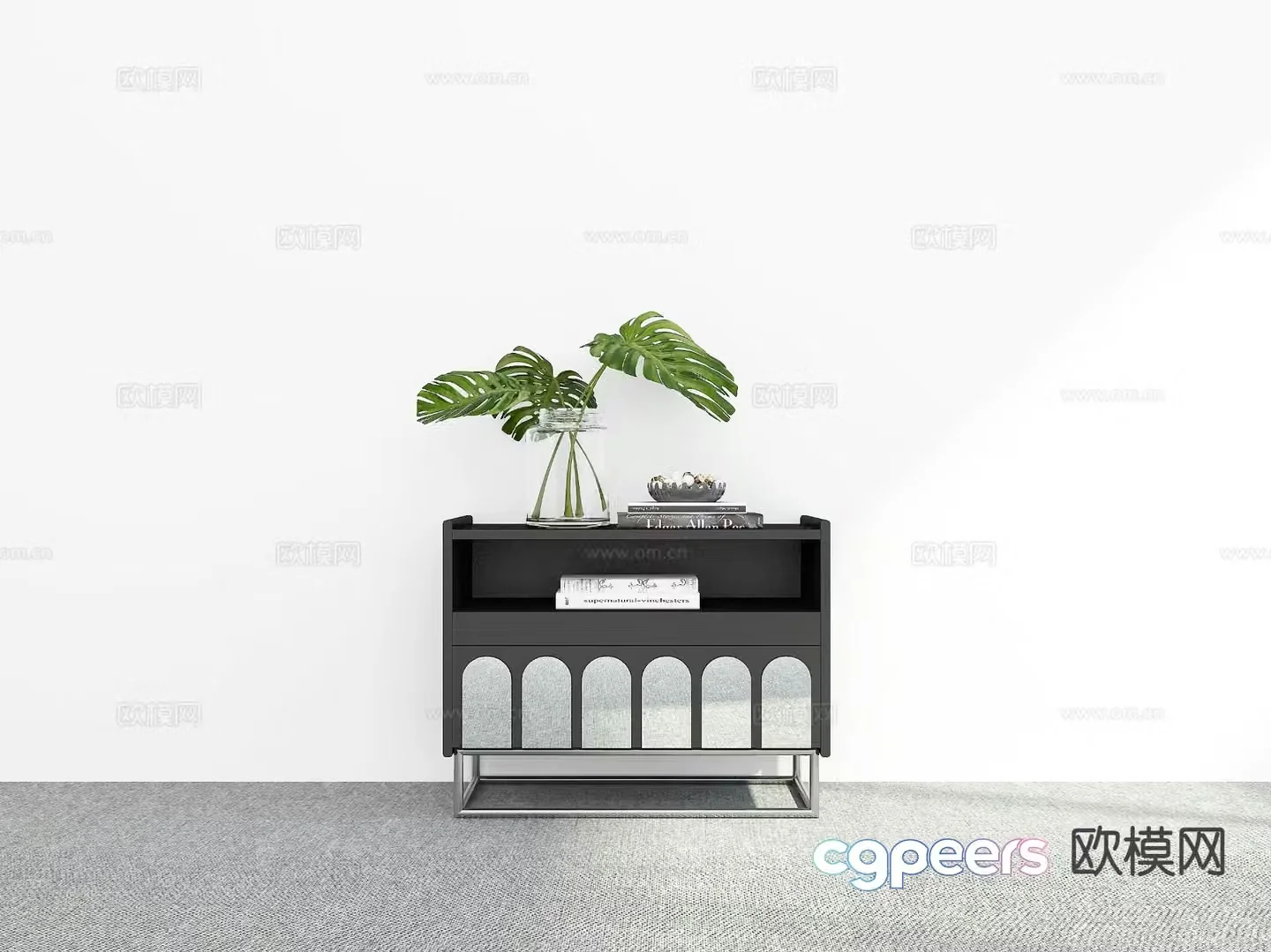 Modern bedside table 3d model