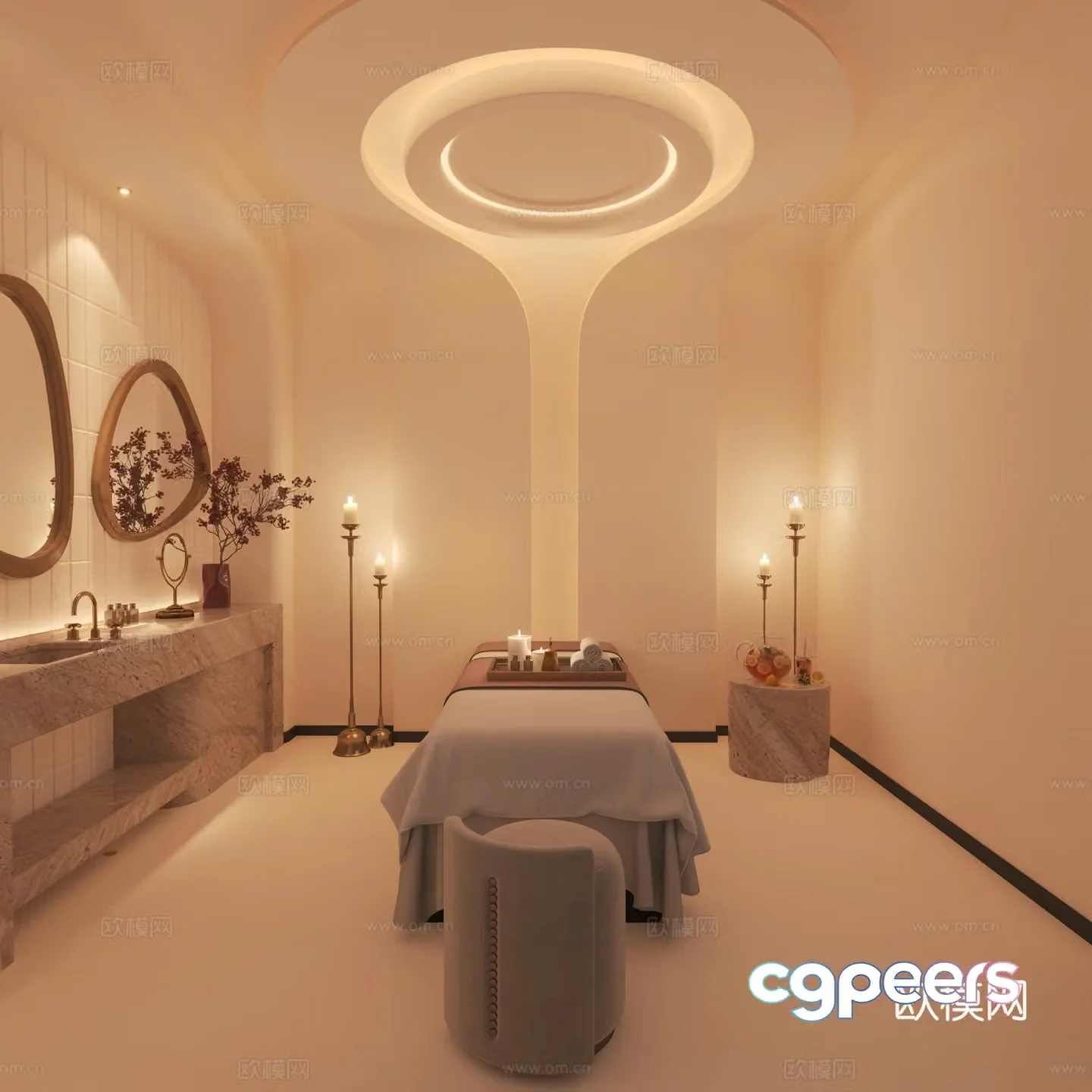 Modern Wasabi Beauty Salon_Beauty Salon_Shop_Massage Private Room_Room Bathroom Private Room_Foot Massage Store 3D Model