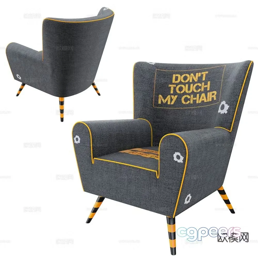 Pop Label sofa chair leisure chair 3d model