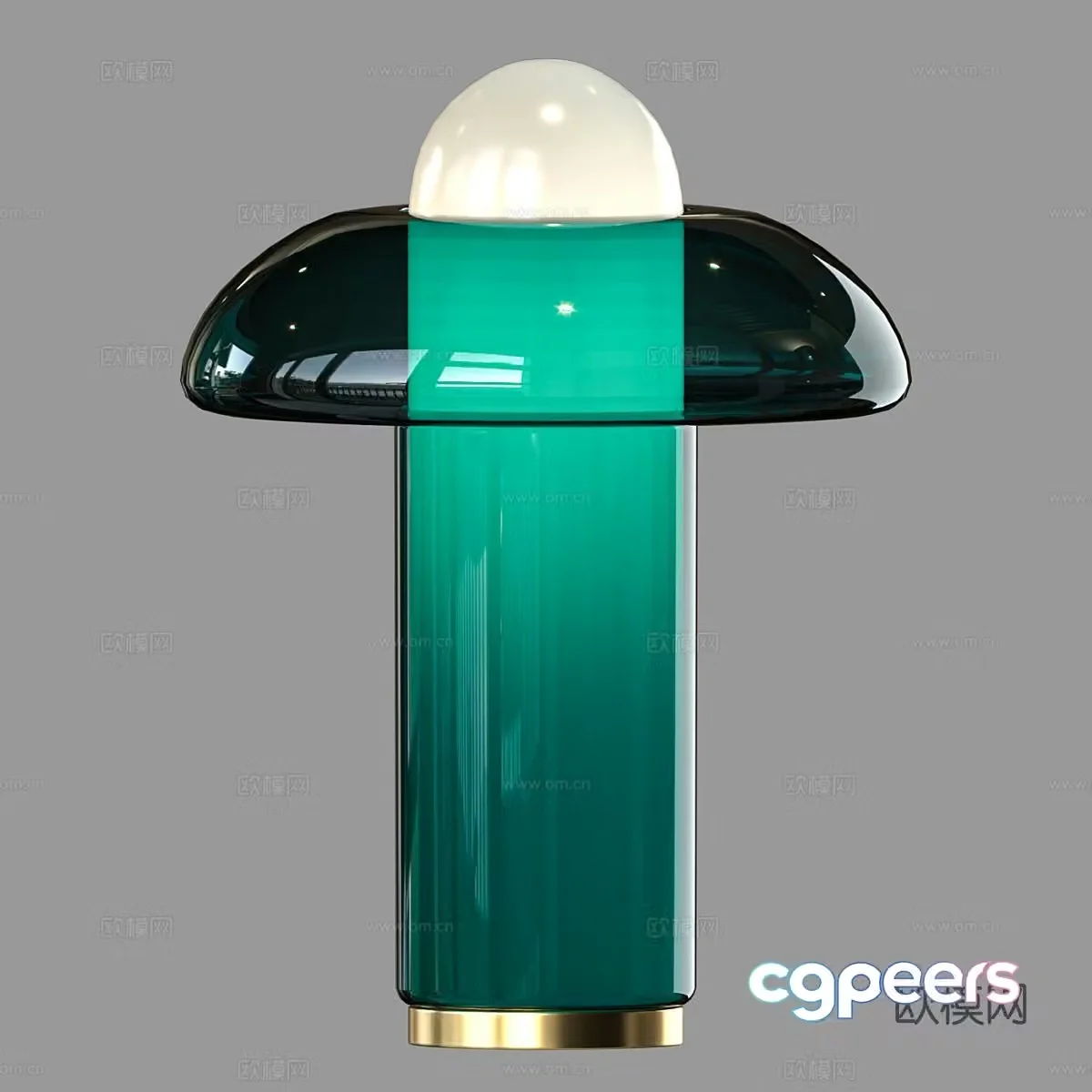 Light luxury desk lamp glass desk lamp 3d model