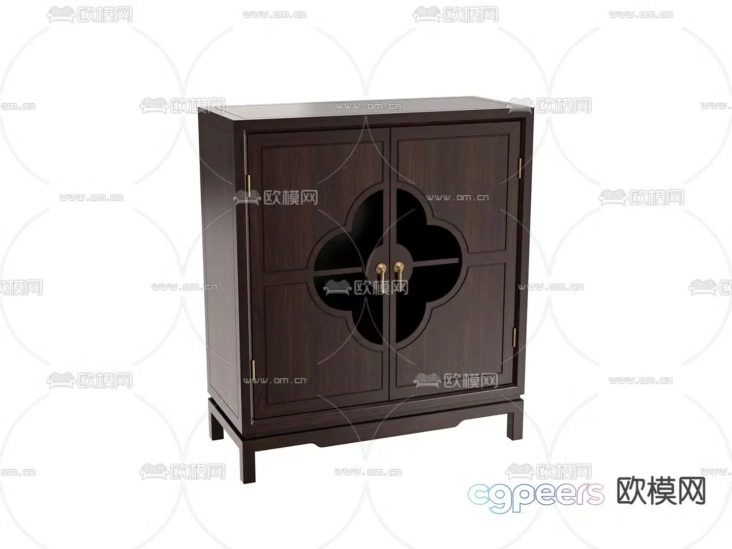 Chinese side cabinet 3D model of porch cabinet