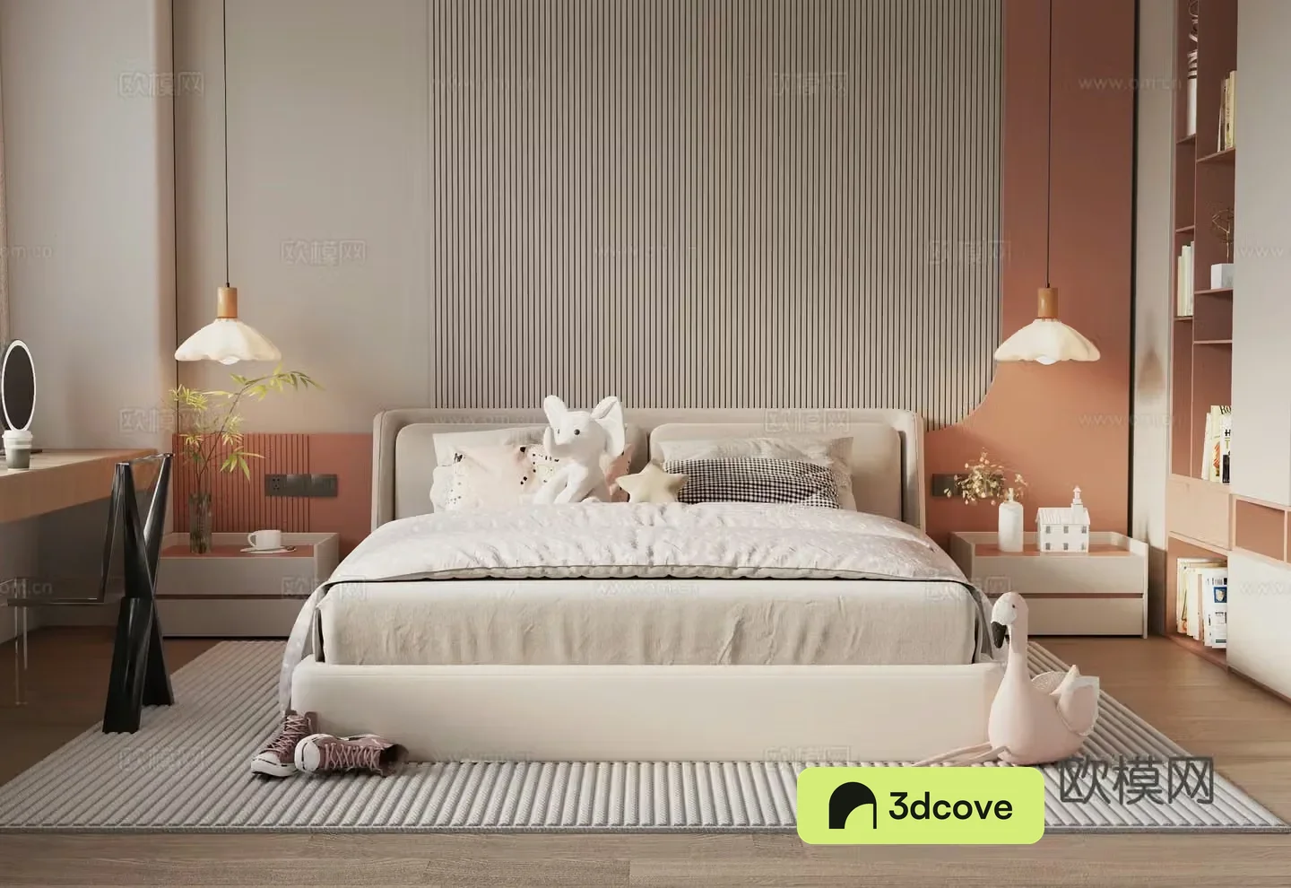 Modern children’s bed fabric bed