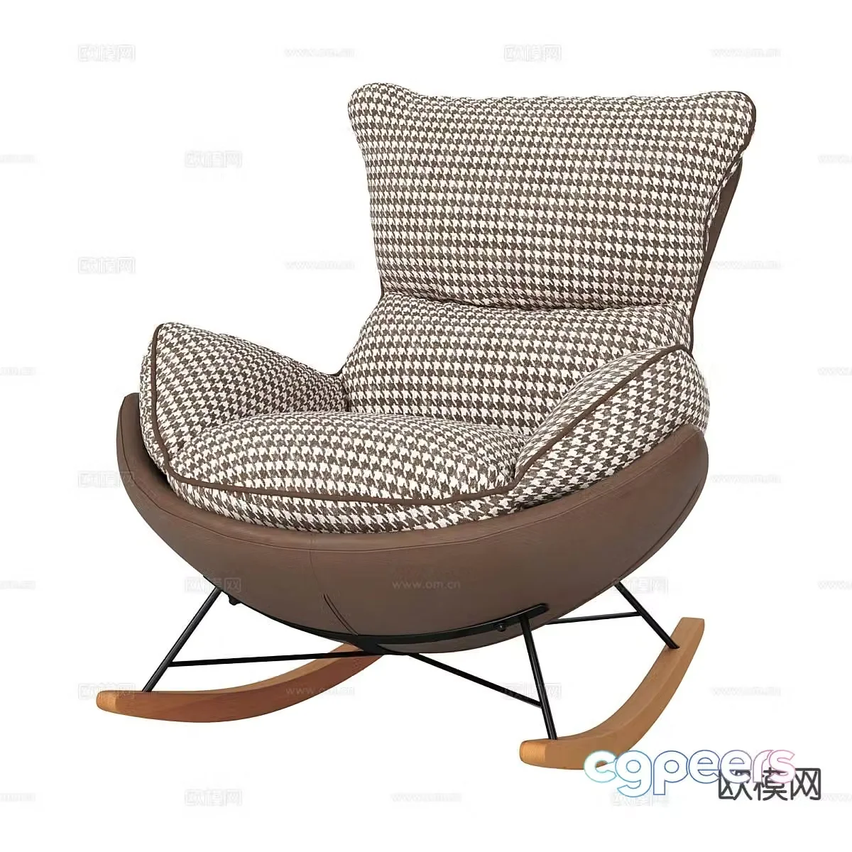 leisure chair rocking chair recliner 3d model
