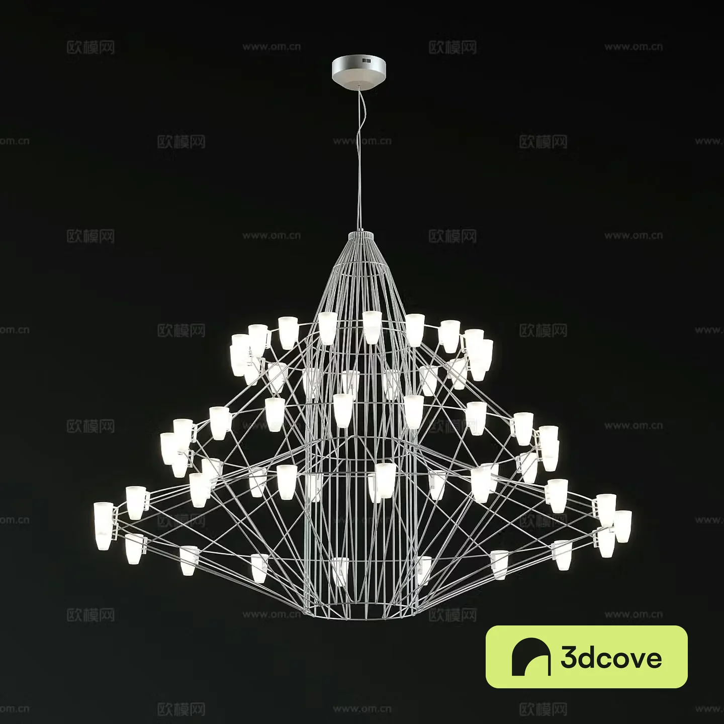 Modern lobby chandelier