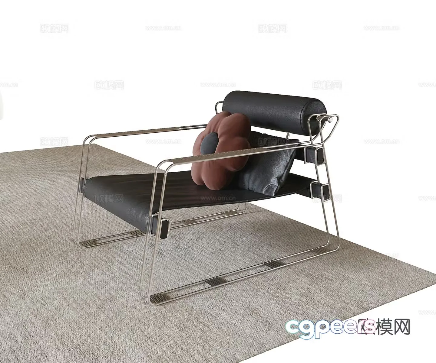 Modern casual chair single chair 3d model