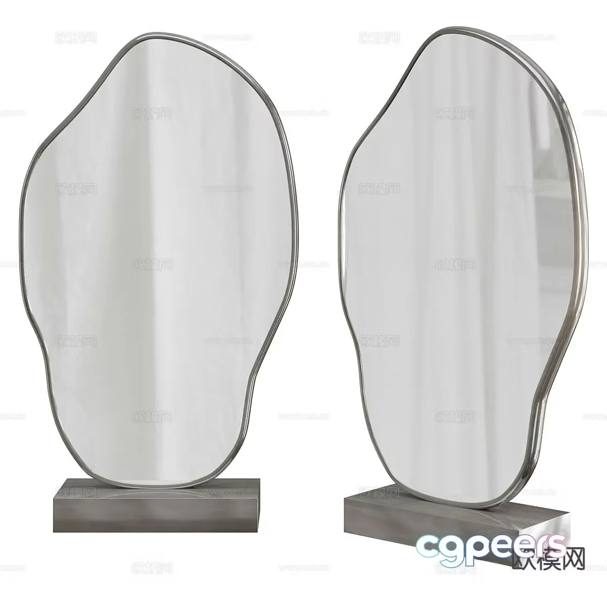 Mirror decorative mirror standing mirror 3d model