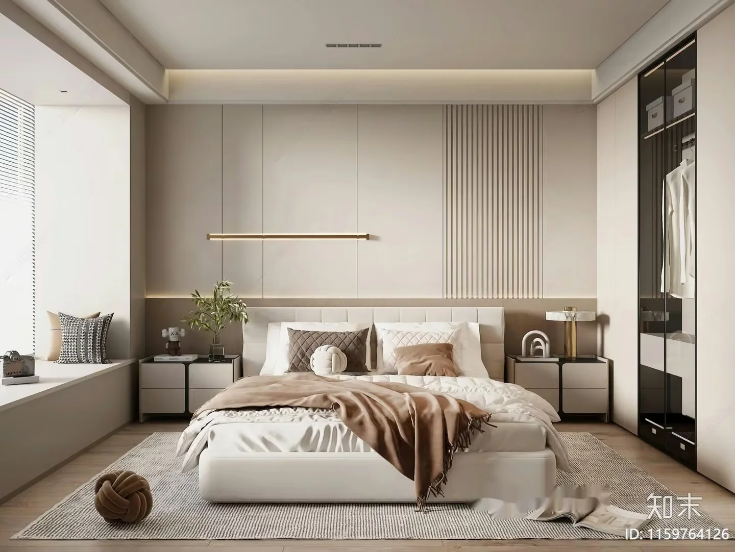 Cozy Bedroom 3D Model – 9827 – VRAY Render
