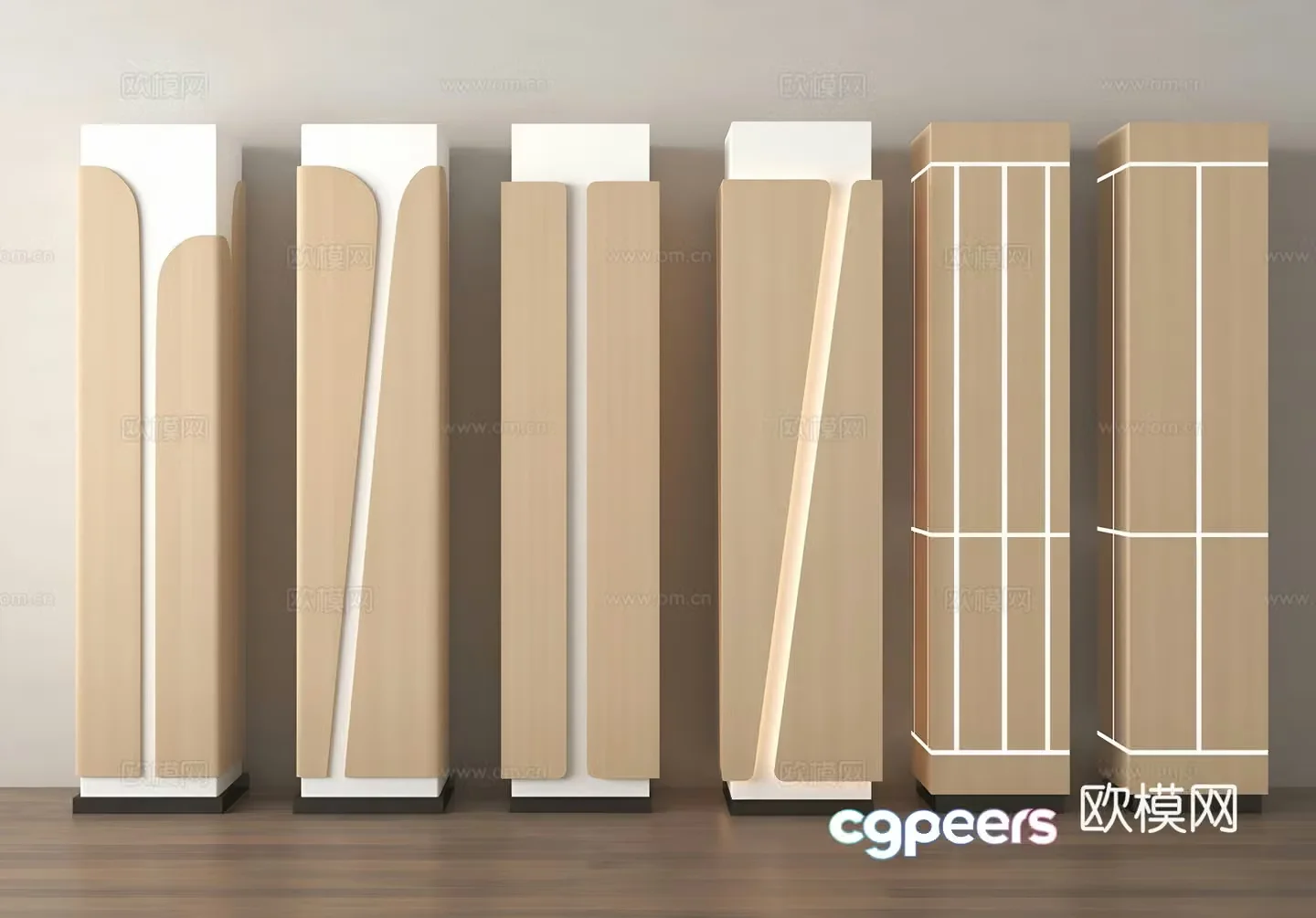Modern columns Decorative columns 3d model