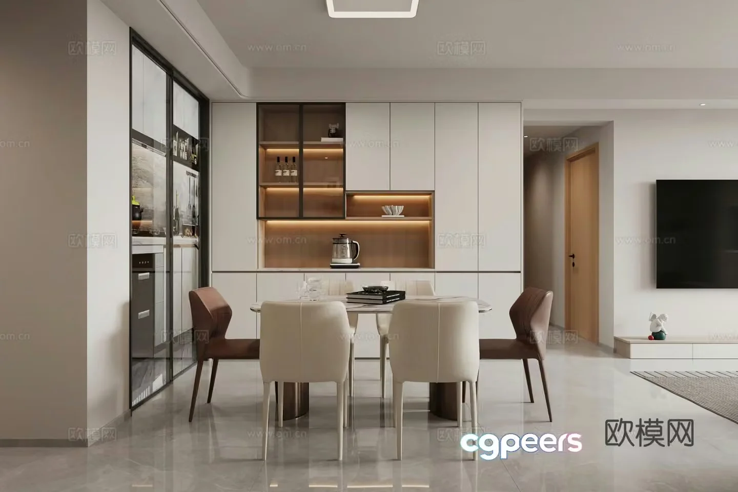 Modern restaurant 3d model