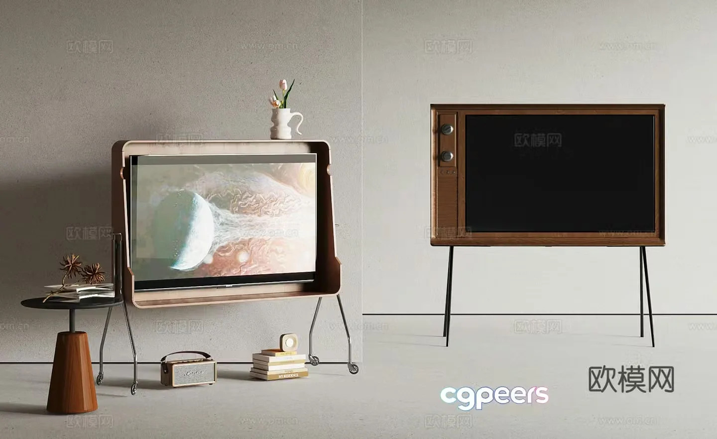 Bracket TV Mobile TV 3d model